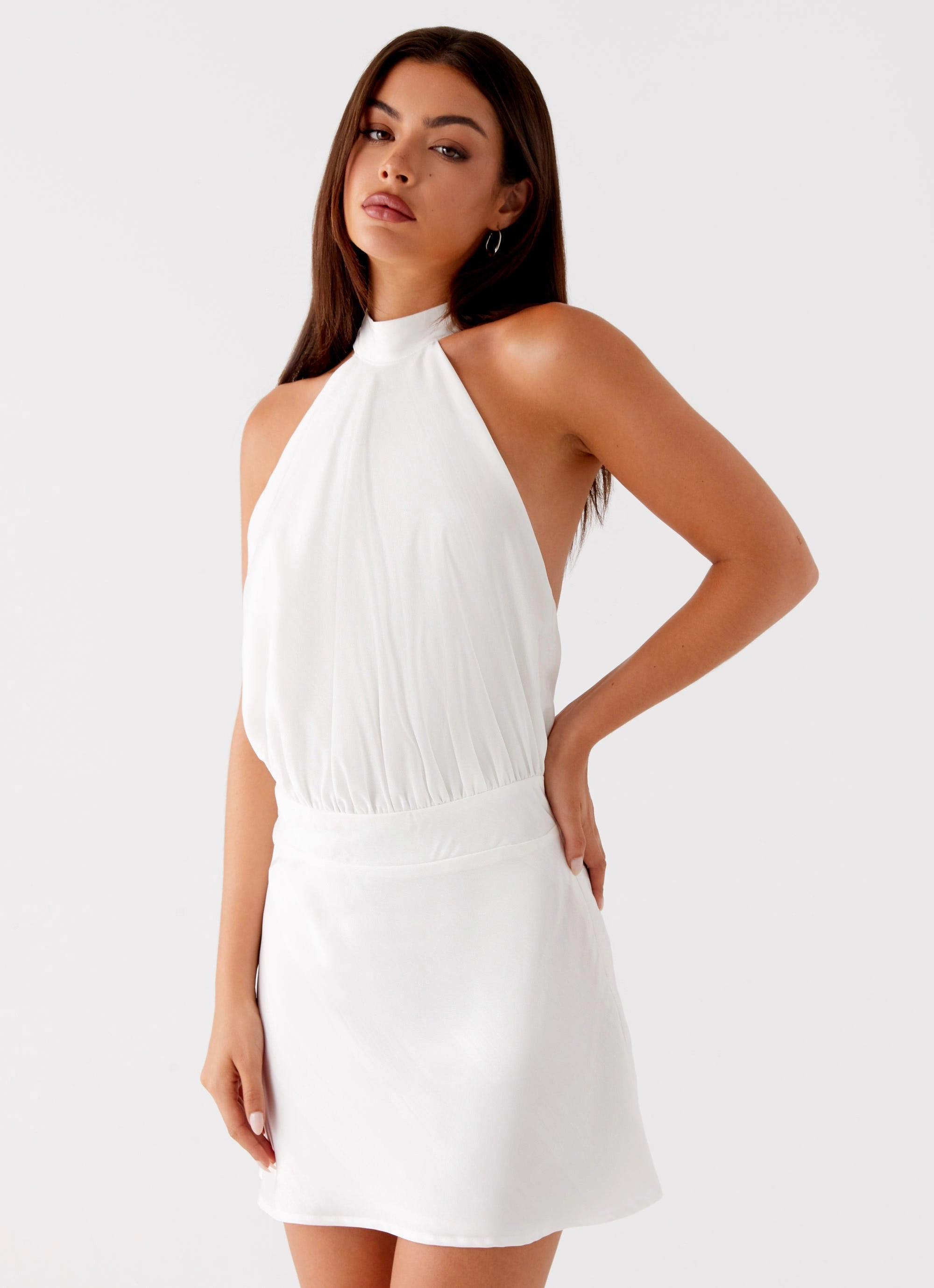 Outfit Display Camera Shy Mini Dress - Ivory