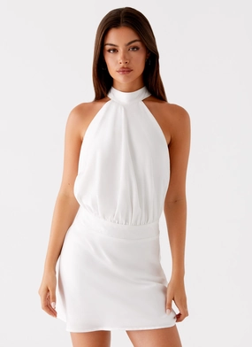 Camera Shy Mini Dress - Ivory Relaxed Mood