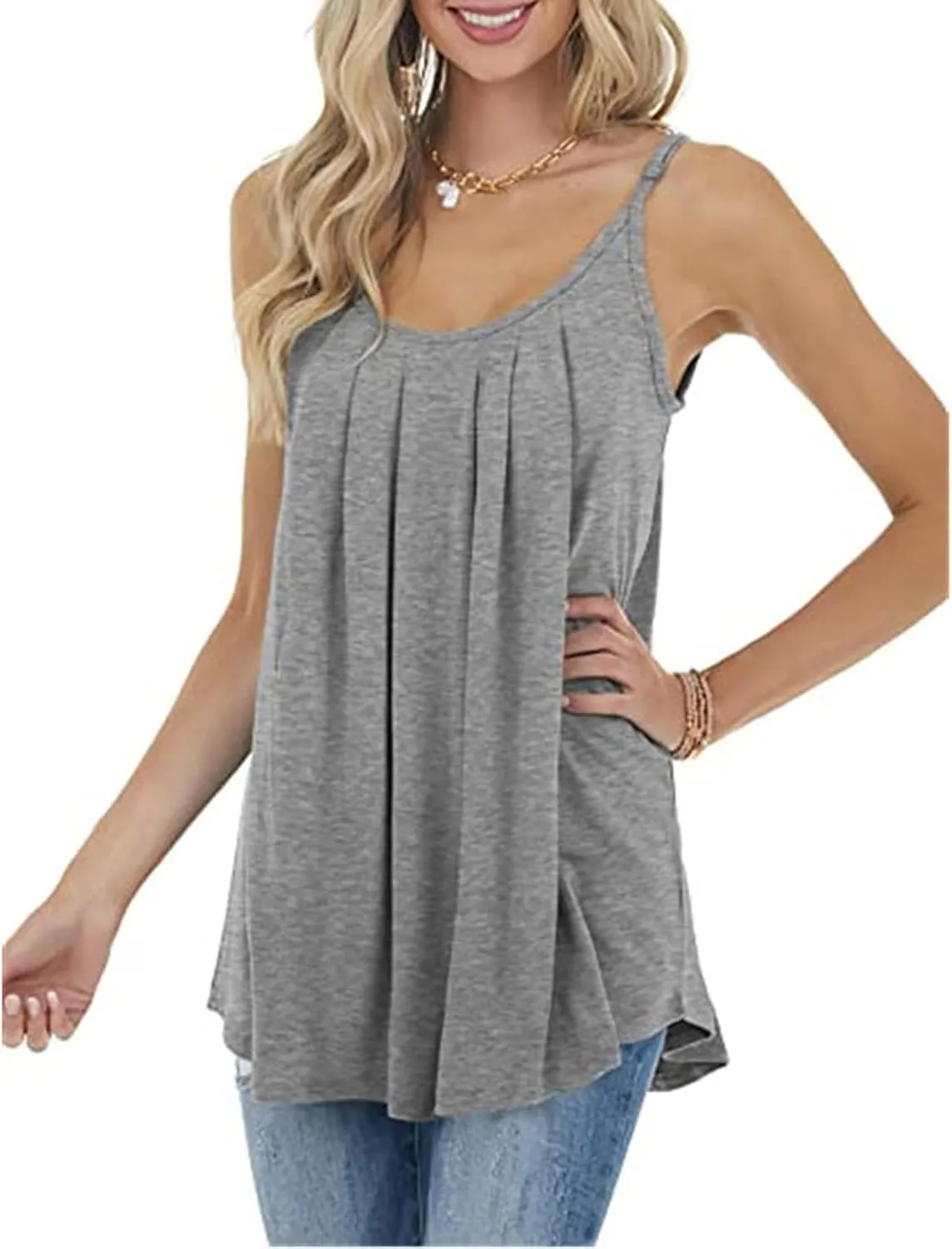 Camisole Tops for Women Adjustable Spaghetti Strap Tank Top Vacation Outfits 2025 Fashion Summer