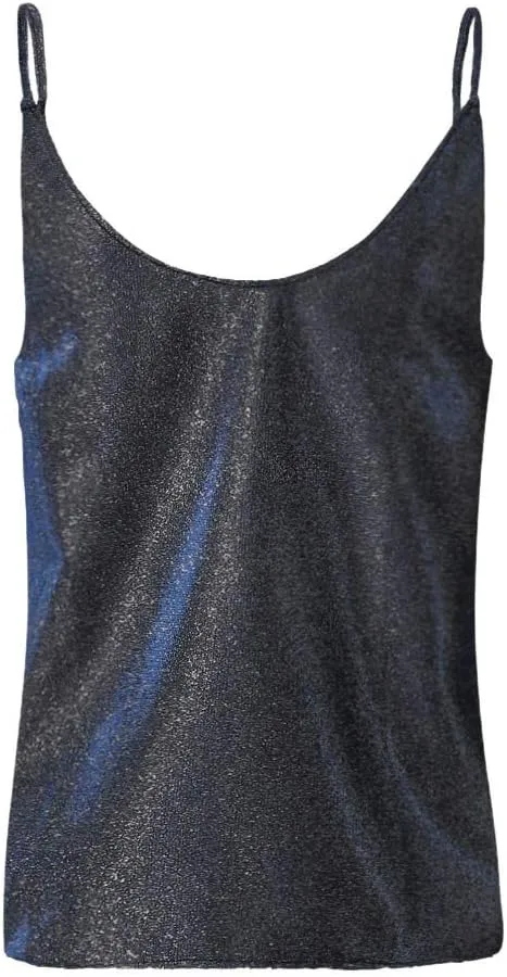 Camisoles for Women Basic Camis V-Neck Sexy Sequin Undershirt Soild Color Spaghetti Strap Tank Top