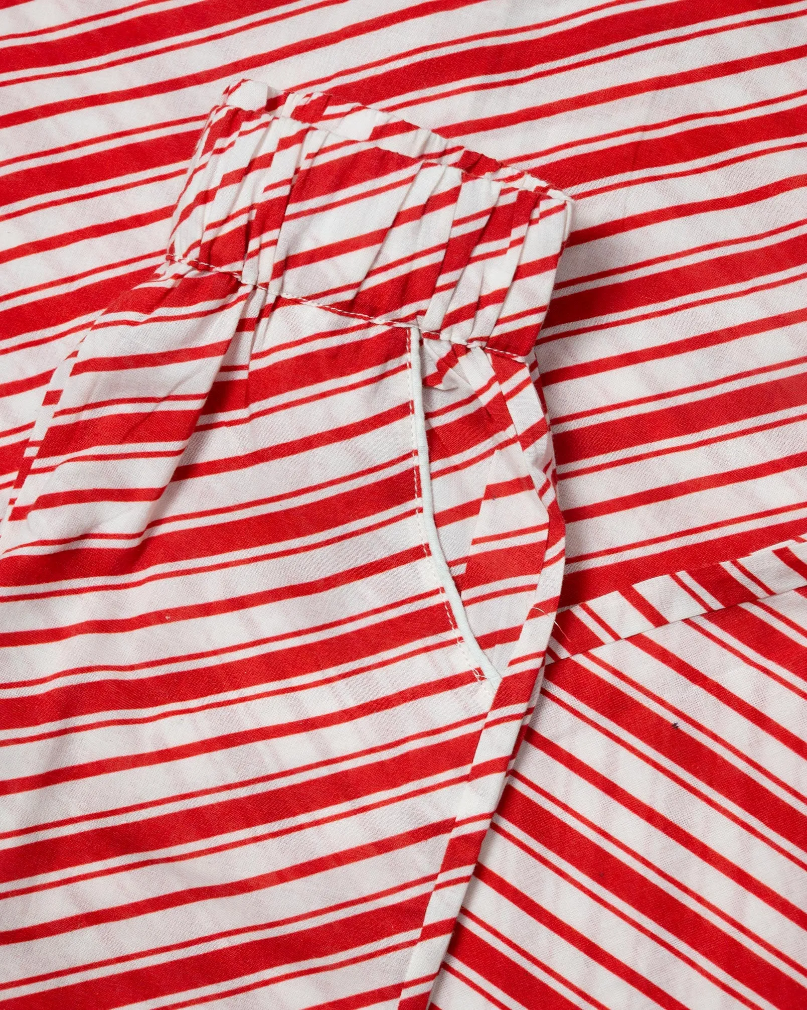 Candy Cane Striped Button Down Ladies Pajamas- FINAL SALE