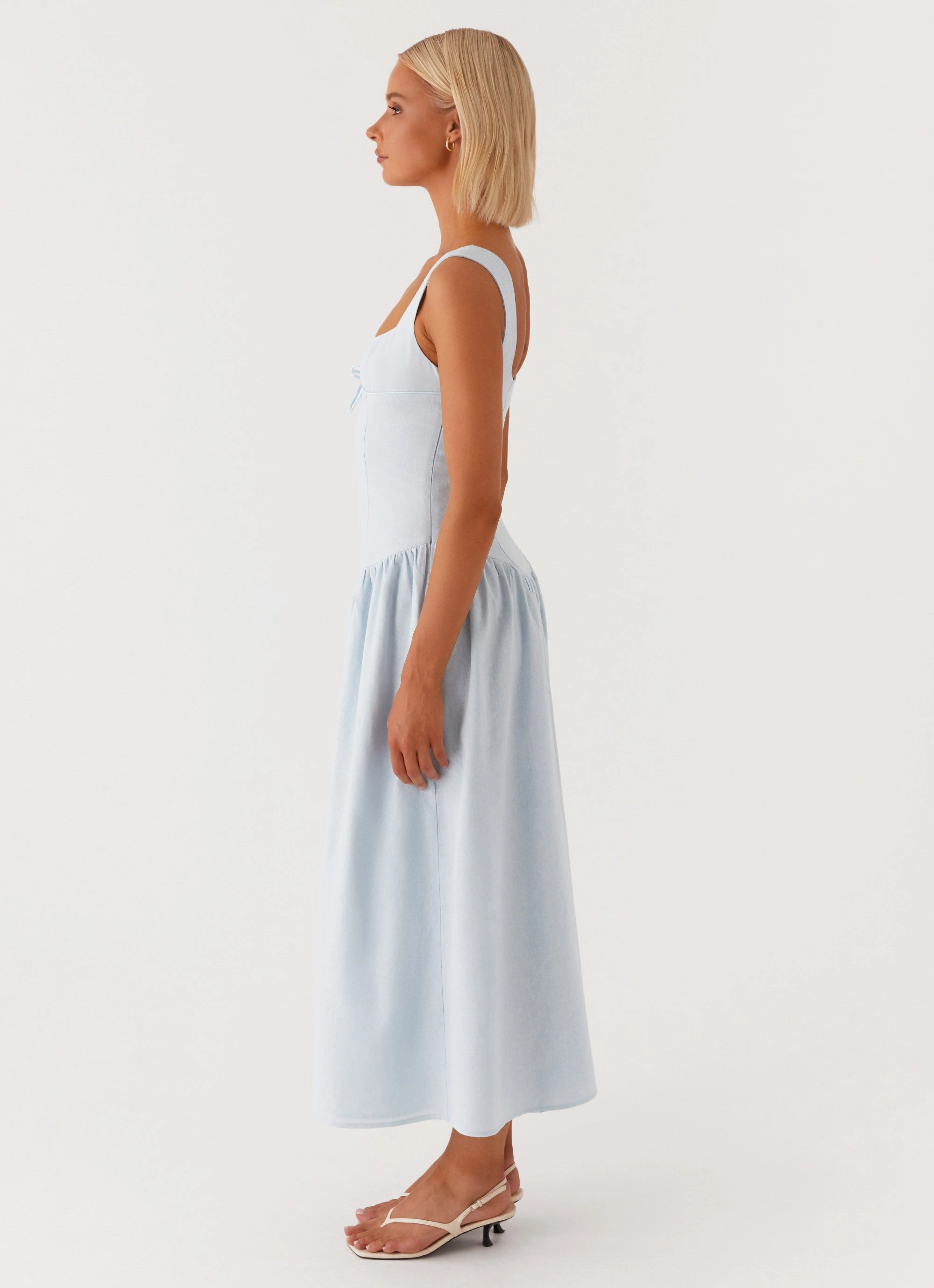 Simplistic Mood Lightweight Fabric Suzie Midi Dress - Blue