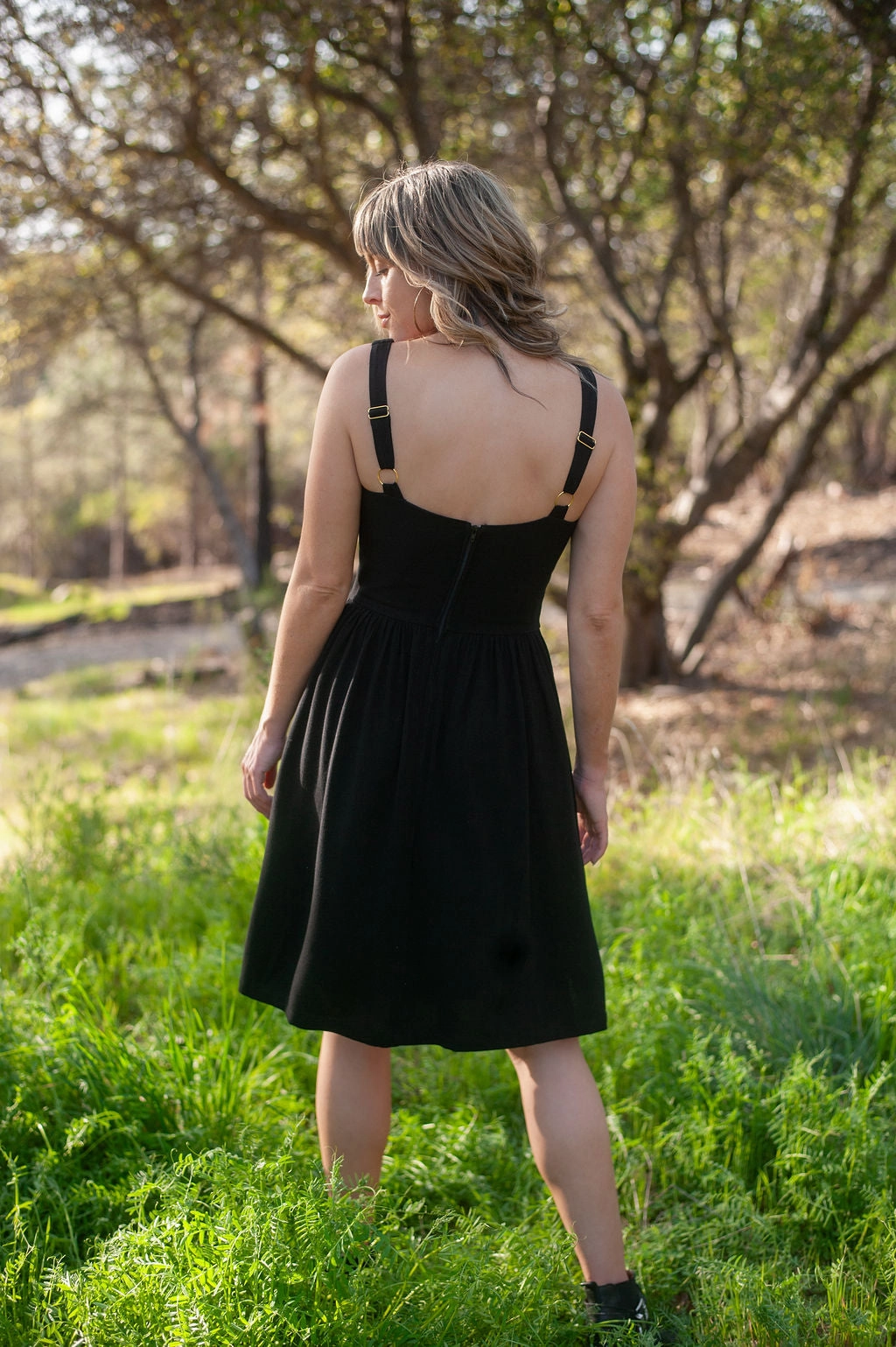 Agnes dress in Black Linen Smooth Layers Simple Form