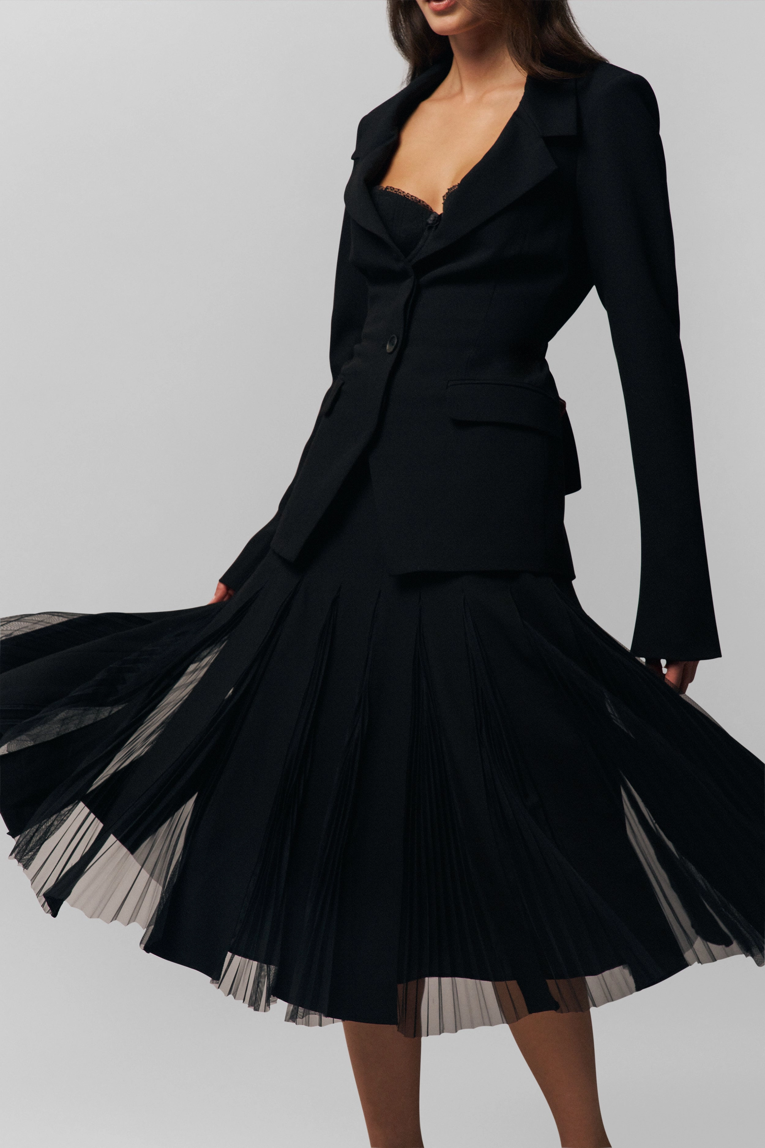Gibson Chiffon Pleated Skirt Emerging Designer