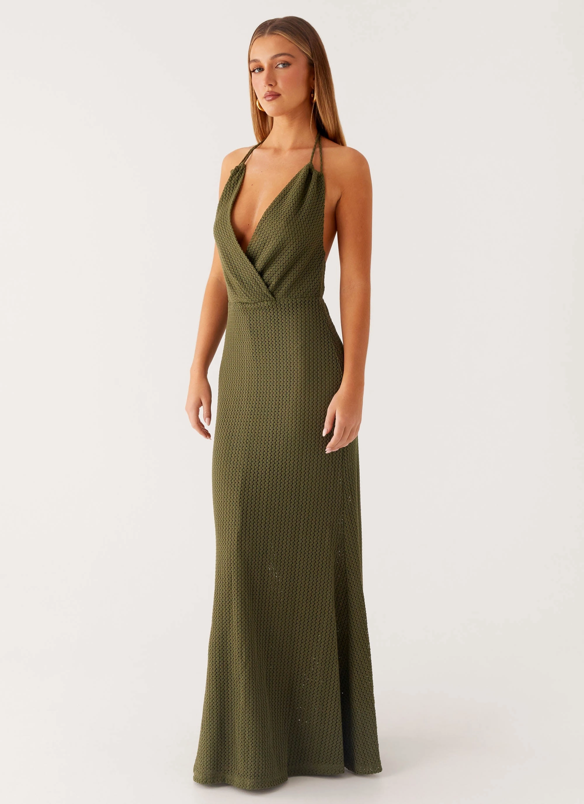 Sophisticated Wear Fresh Energy Thora Maxi Dress - Olive