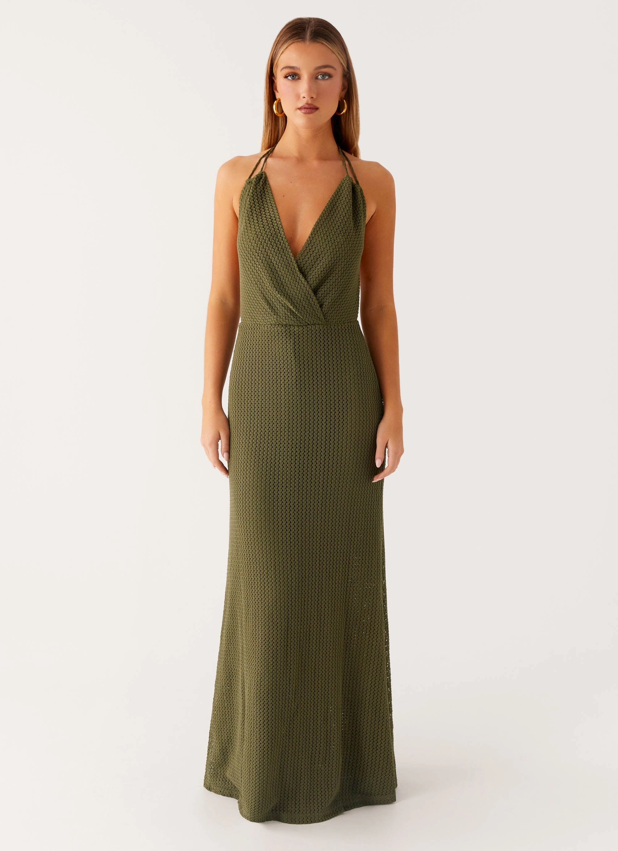 Thora Maxi Dress - Olive flowy style Farm Air
