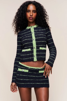 Carline Mini Skirt Mid Length Two Tone Trim