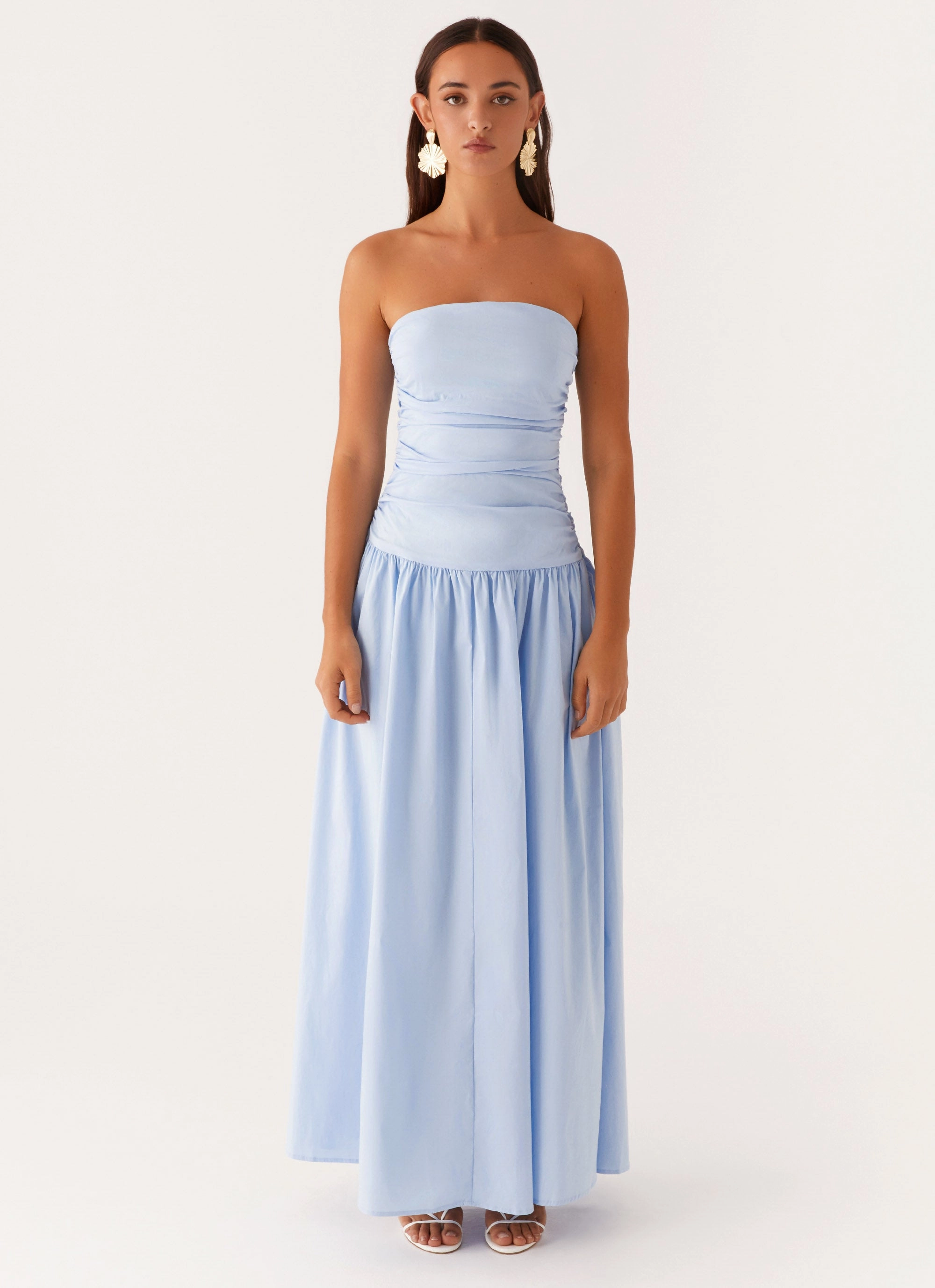 Classic Look Resort-Wear Carmel Maxi Dress - Blue