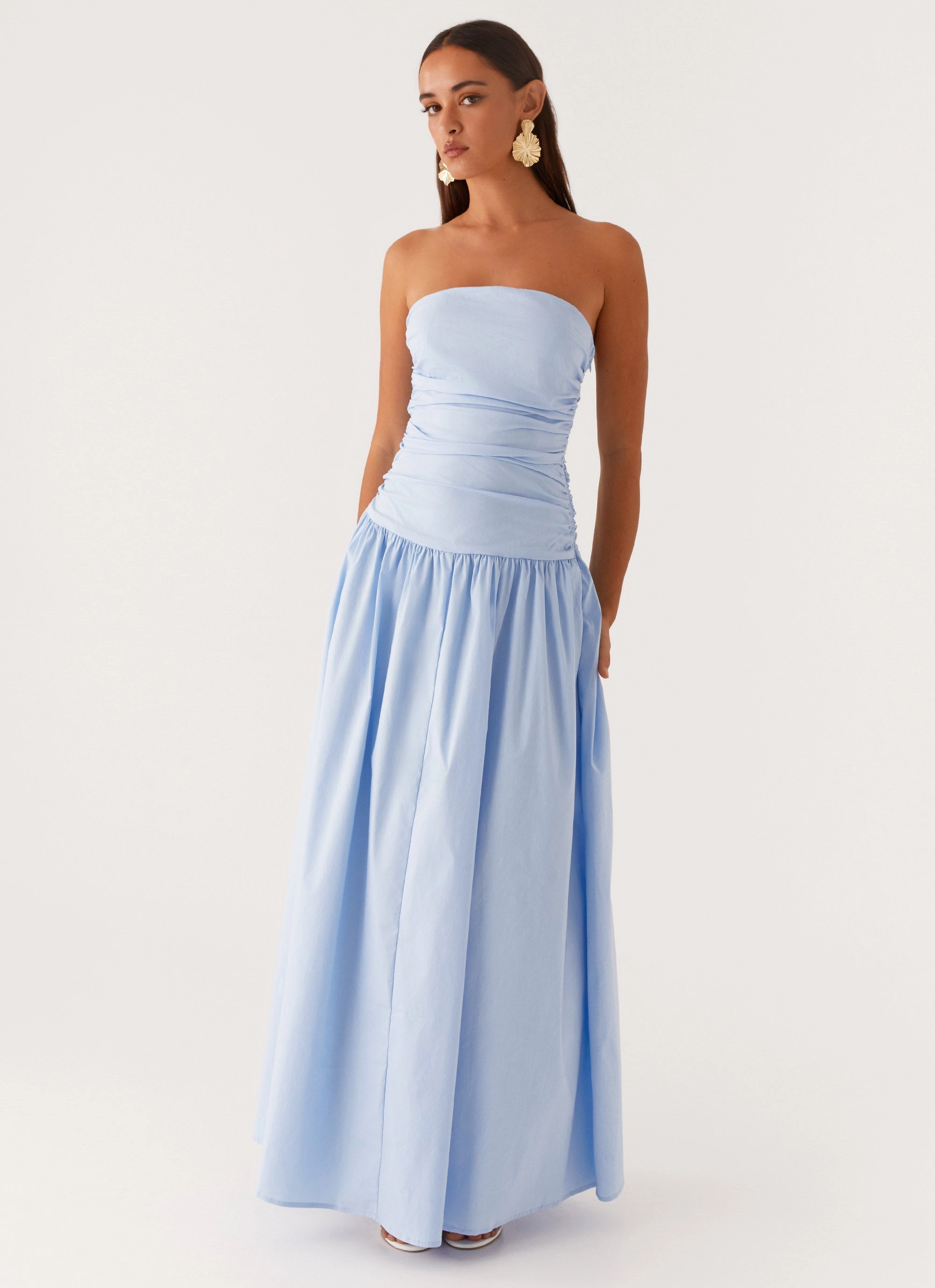 Body Ease Layered Movement Carmel Maxi Dress - Blue