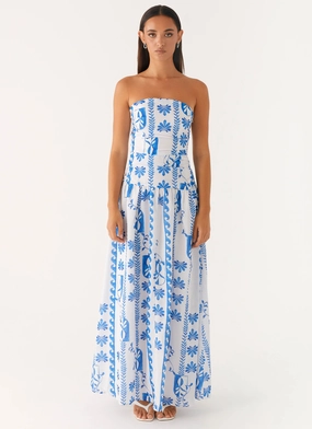 Carmel Maxi Dress - Floral Wave Outfit Core Moment Soft