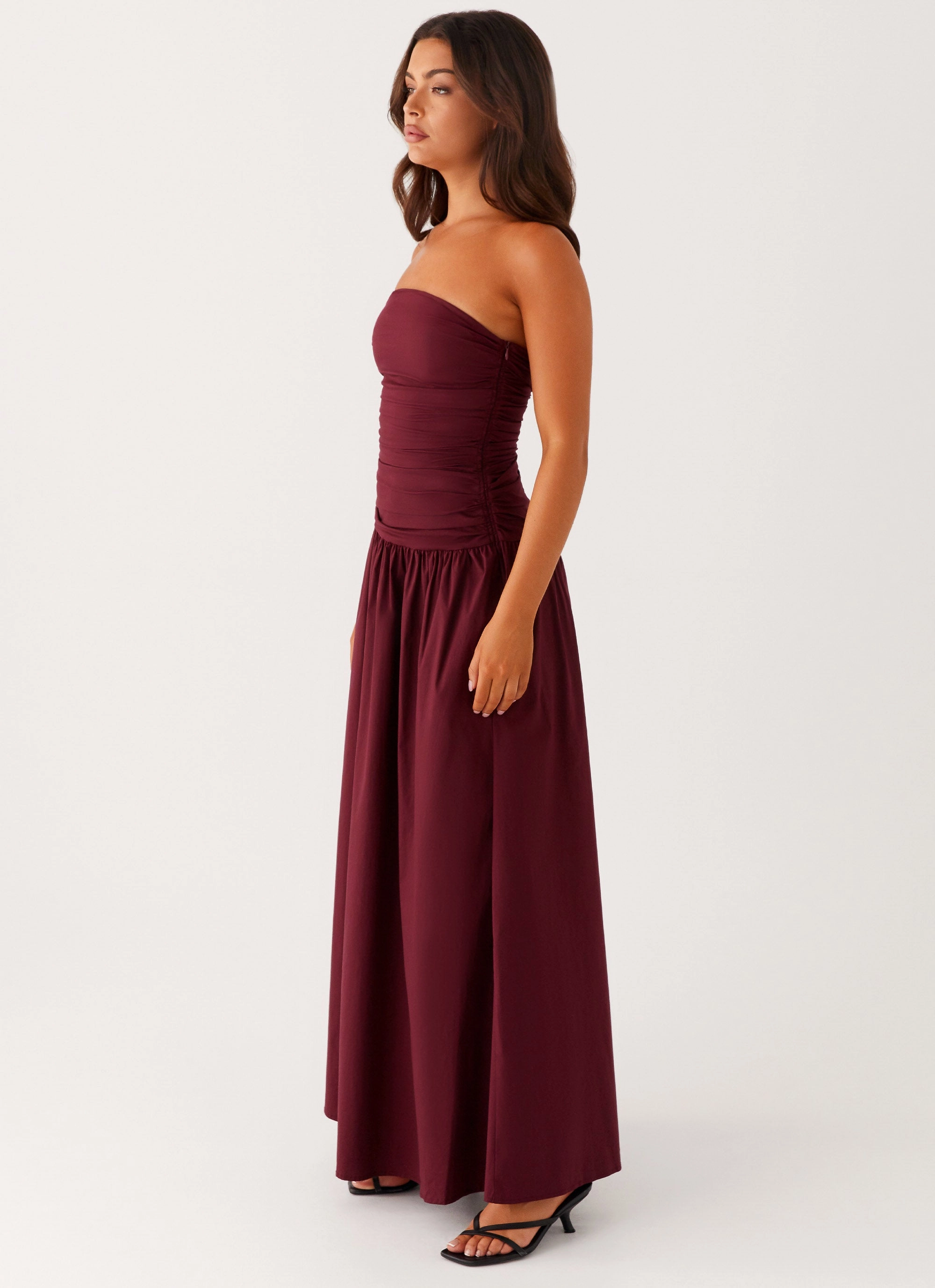Heritage-Brand Contrast-Lining Carmel Maxi Dress - Mulberry