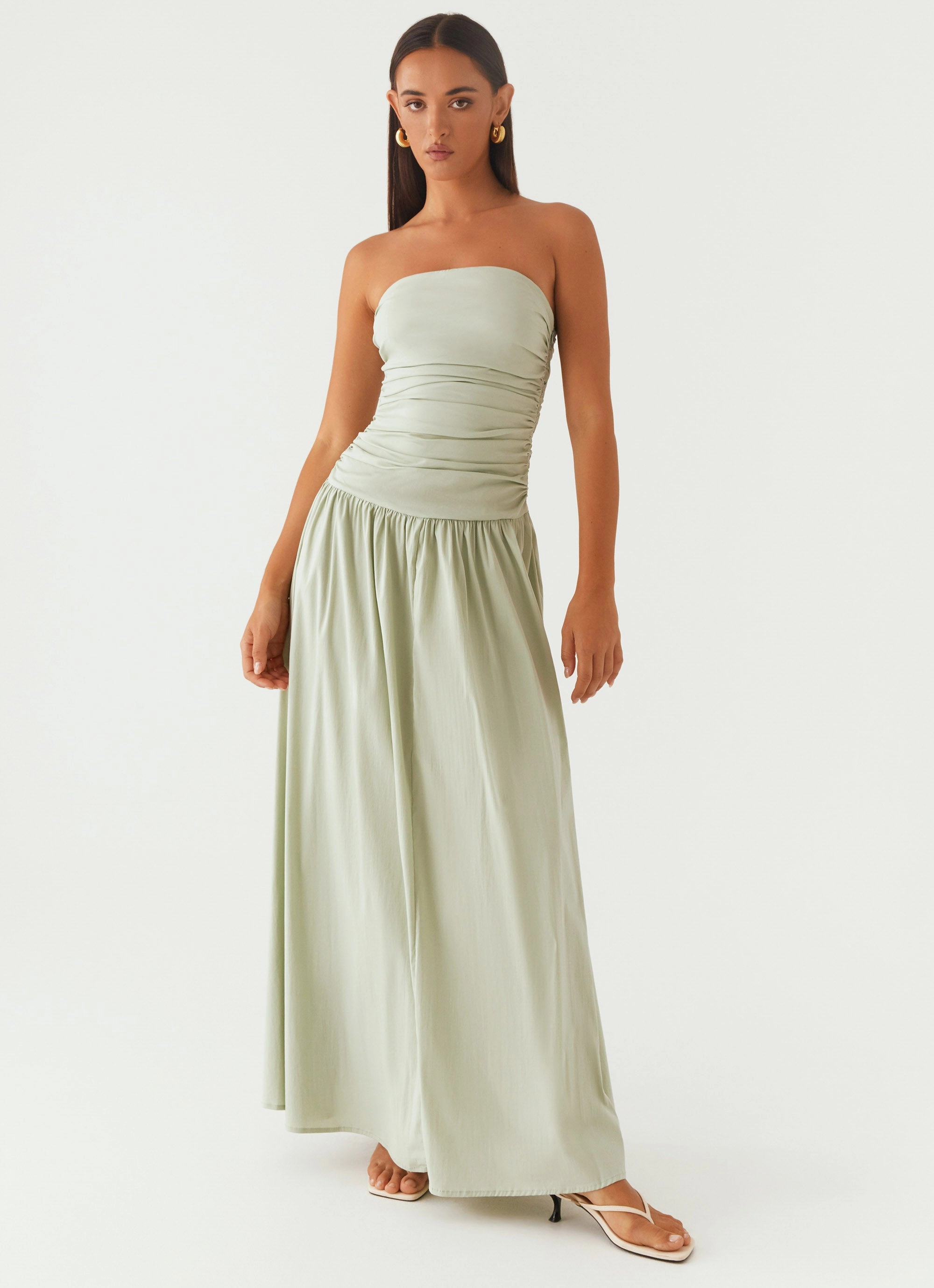Carmel Maxi Dress - Sage Spring Flow Versatile Piece