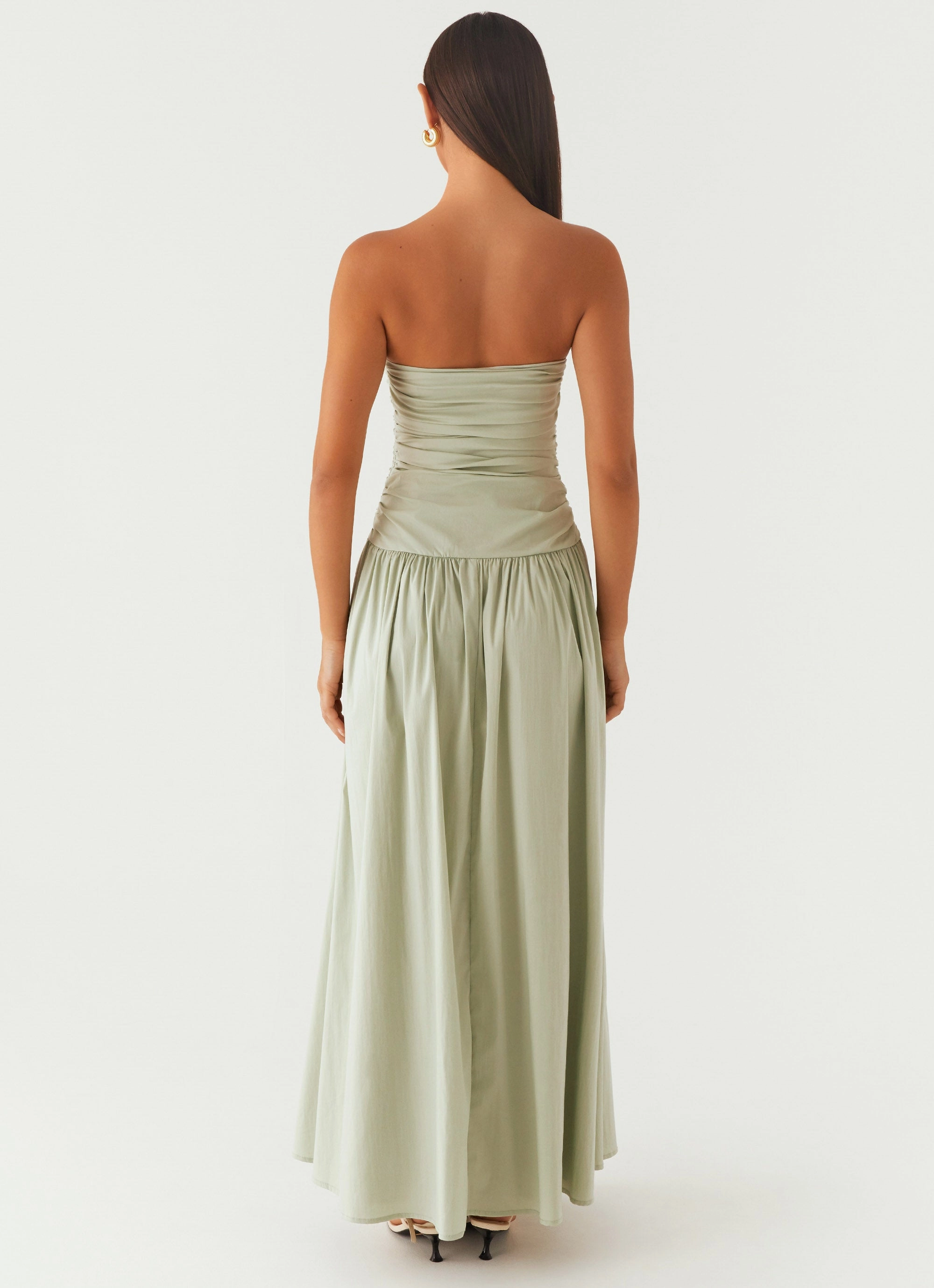Carmel Maxi Dress - Sage Cap-Sleeve