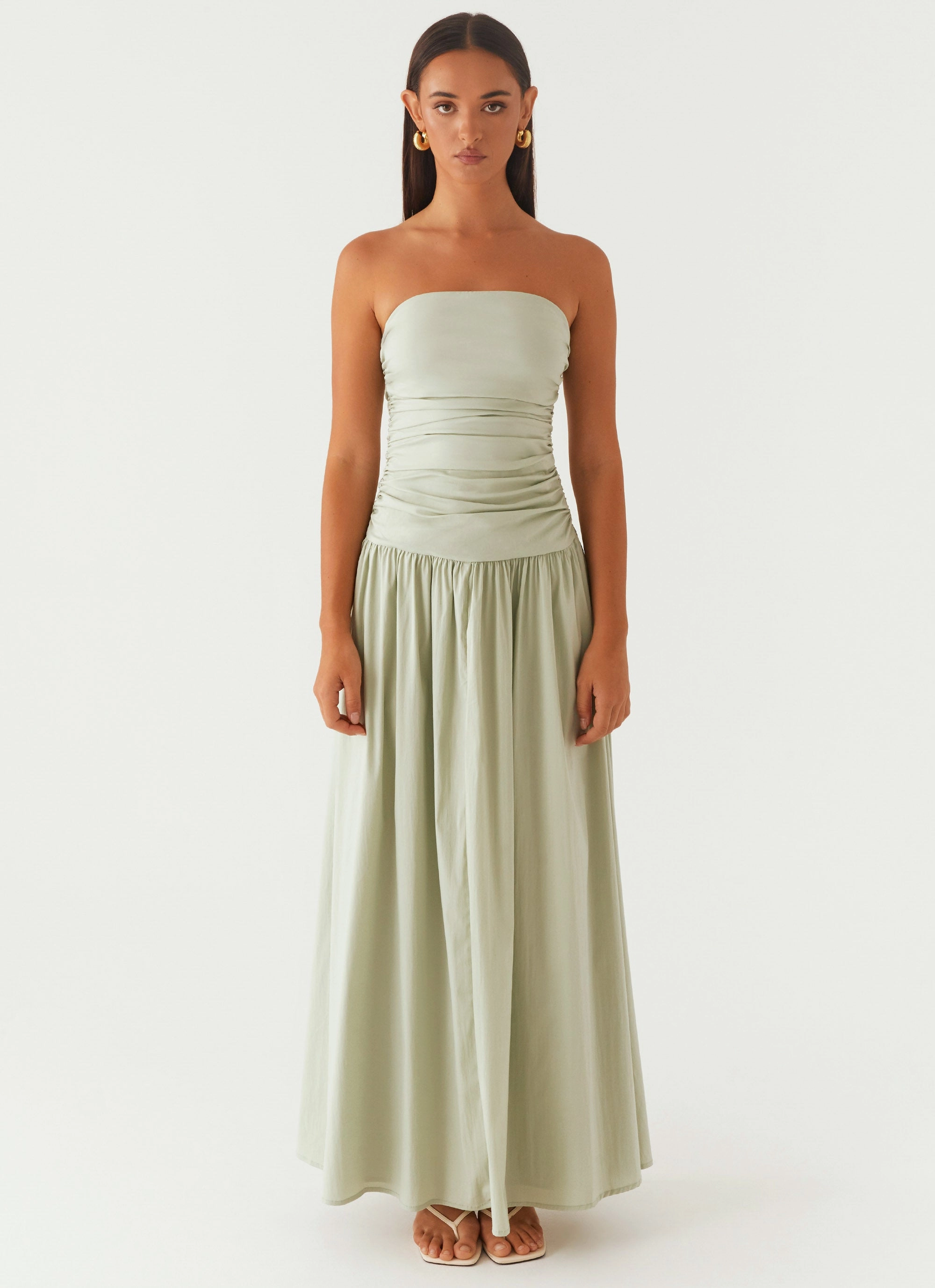 Carmel Maxi Dress - Sage Kind Glow Soft Draping