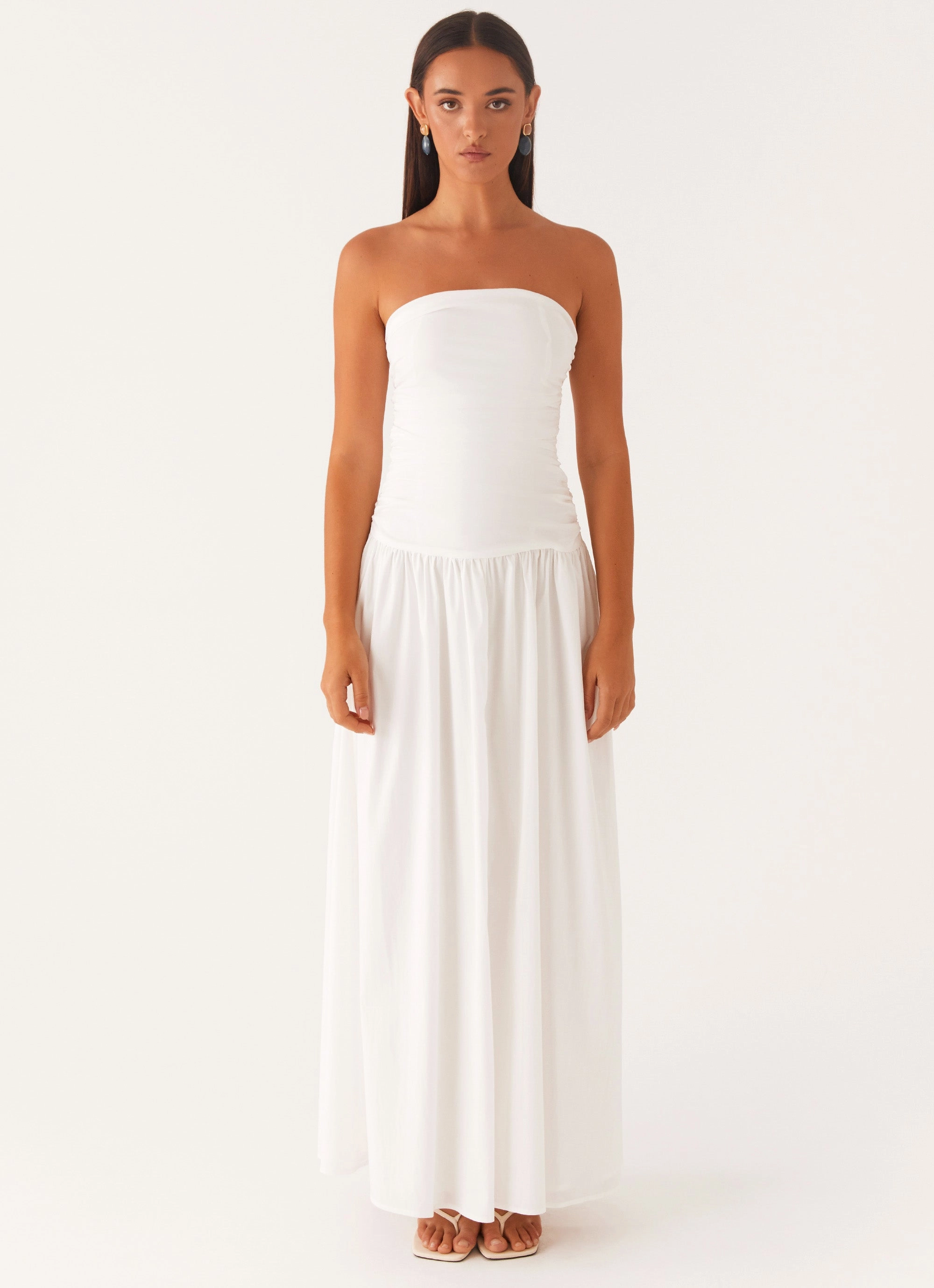 Sharp Fit relaxed shape Carmel Maxi Dress - White