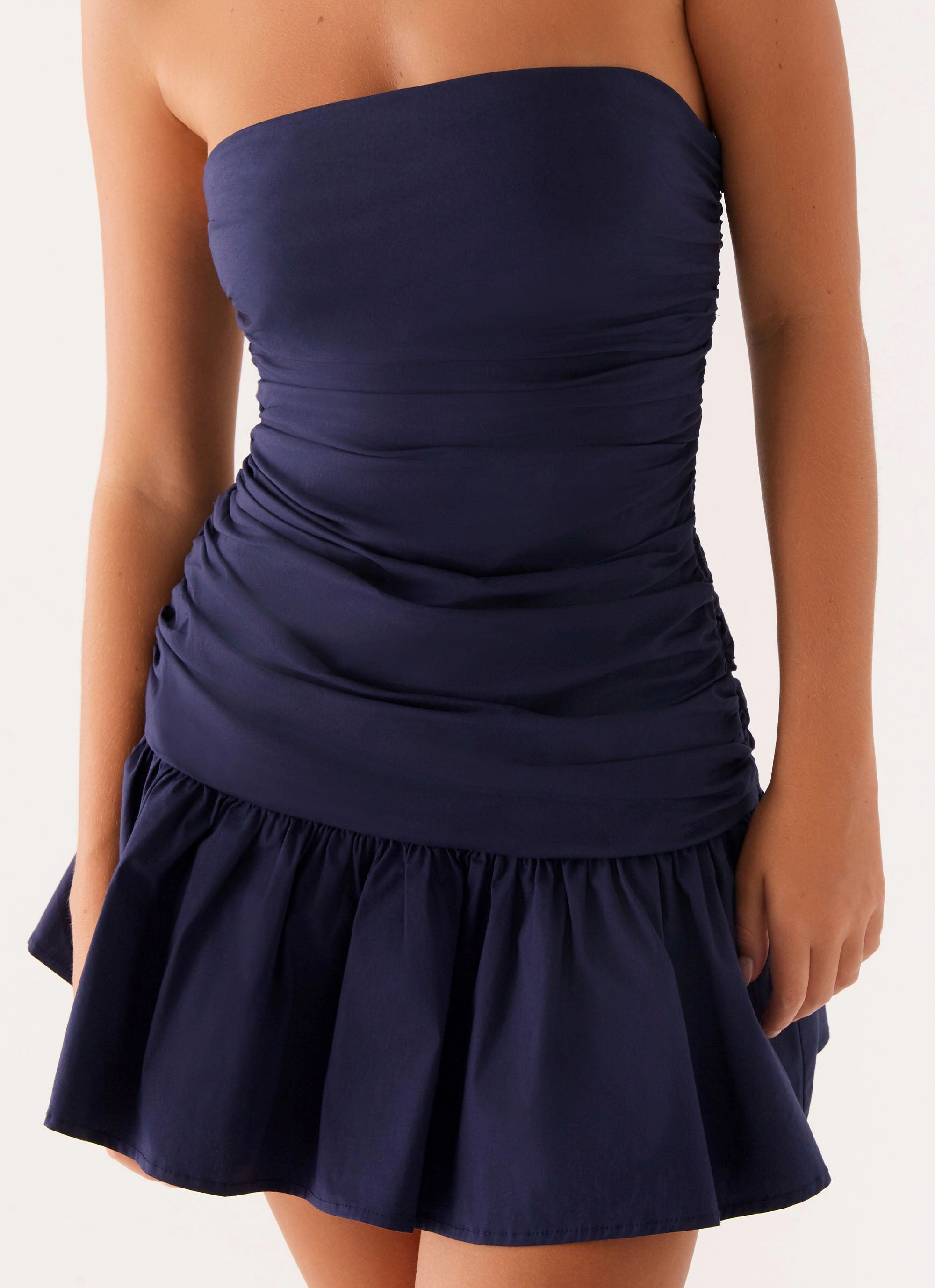 Tear Resistant Carmel Mini Dress - Navy
