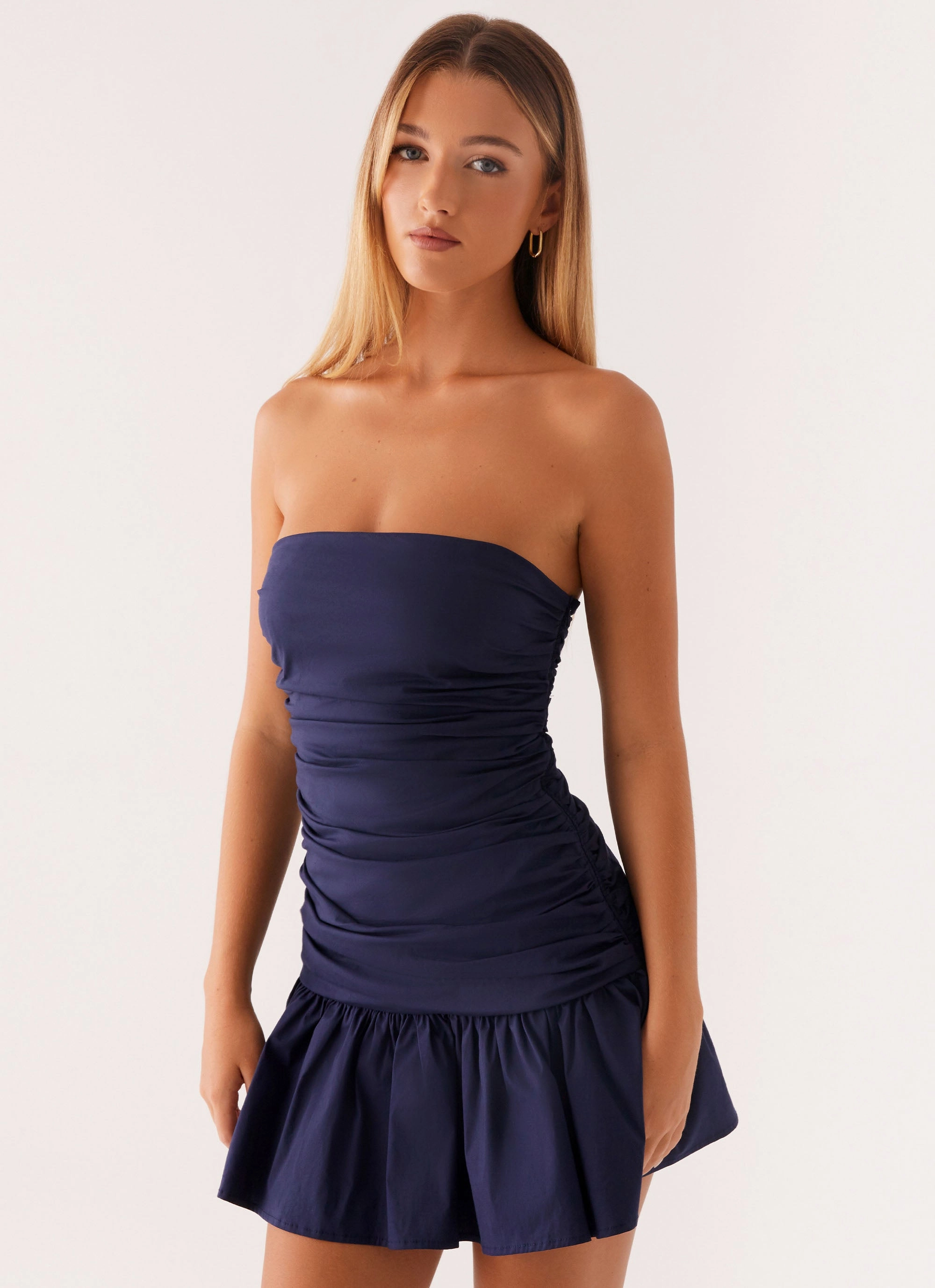 Breathable fabric Street Edge Carmel Mini Dress - Navy