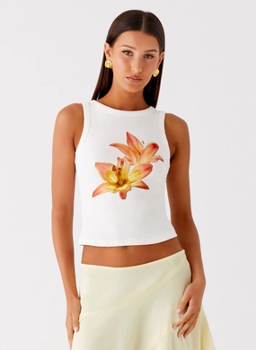 Fun Design QuickDryTech Carmela Tank Top - White
