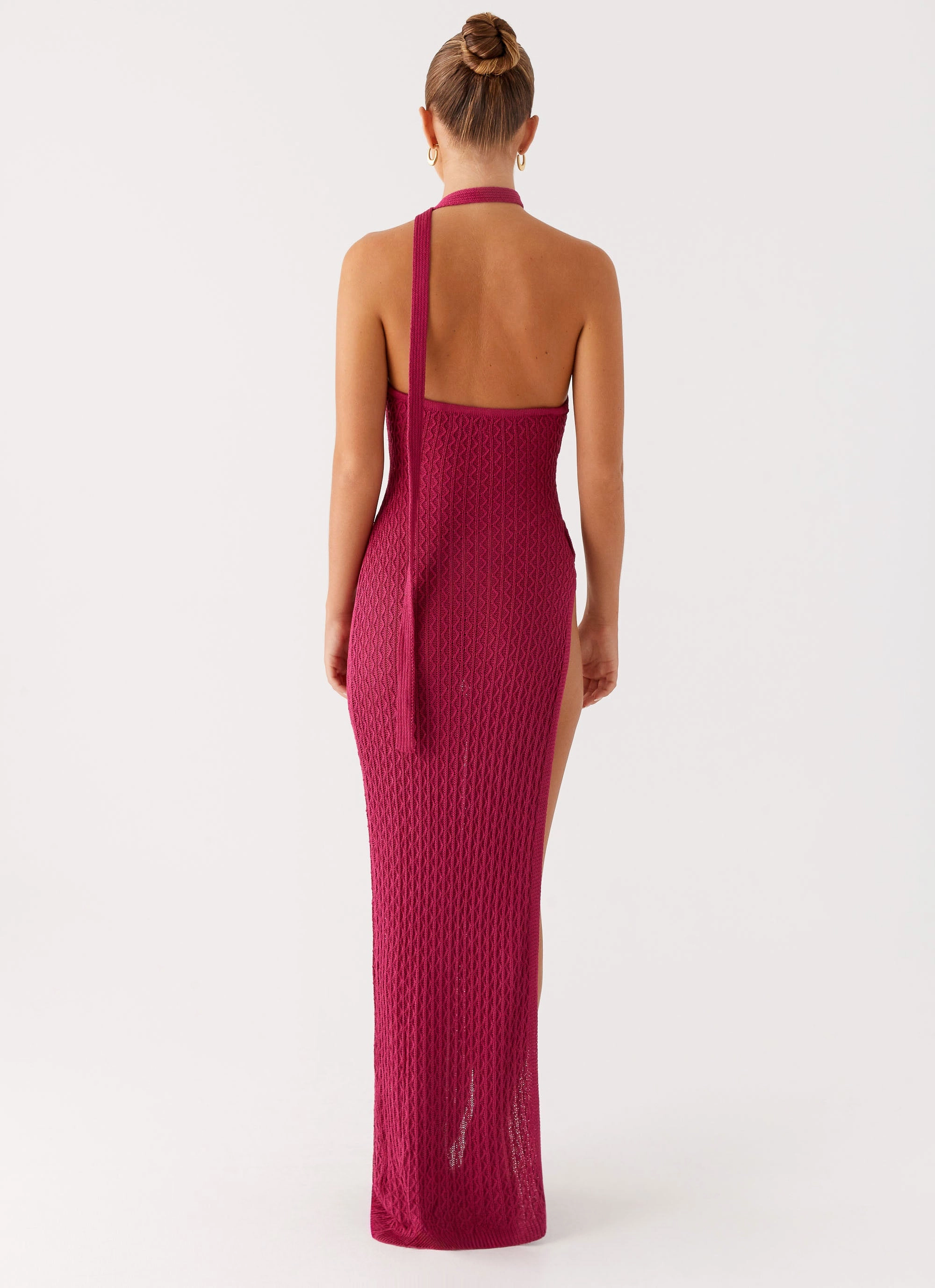 Fit for All Seasons Carryn Knit Maxi Dress - Hot Pink