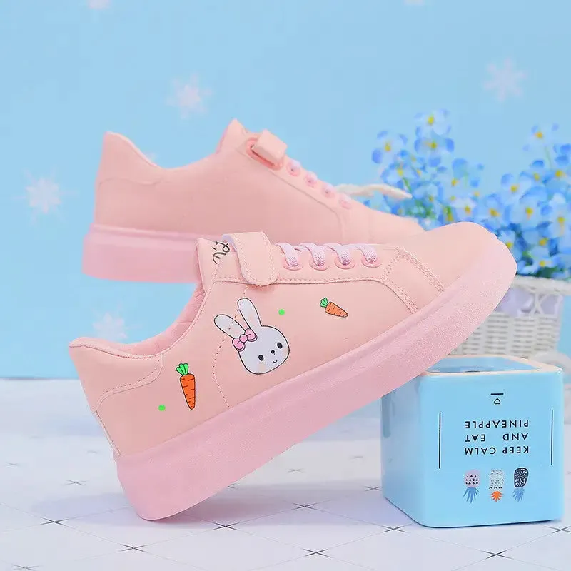 Cartoon Bunny Shoes Vegan Leather