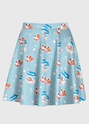 Cartoon Cow Milk Kawaii Skirt