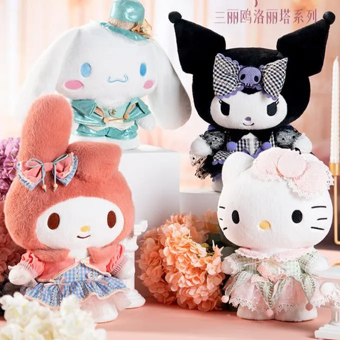 Cartoon Lolita Bow Standing Plush Doll 11 inch SK564