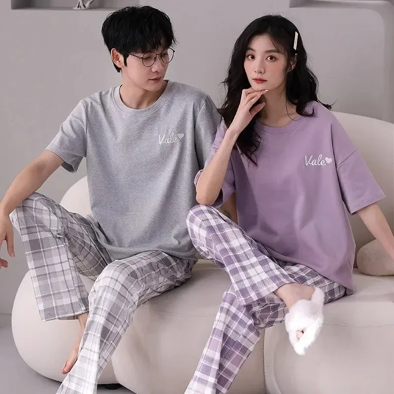 Cartoon Summer Couple Pajama Set