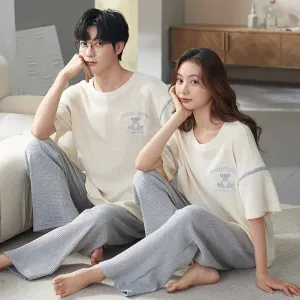 Cartoon Summer Couple Pajama Set