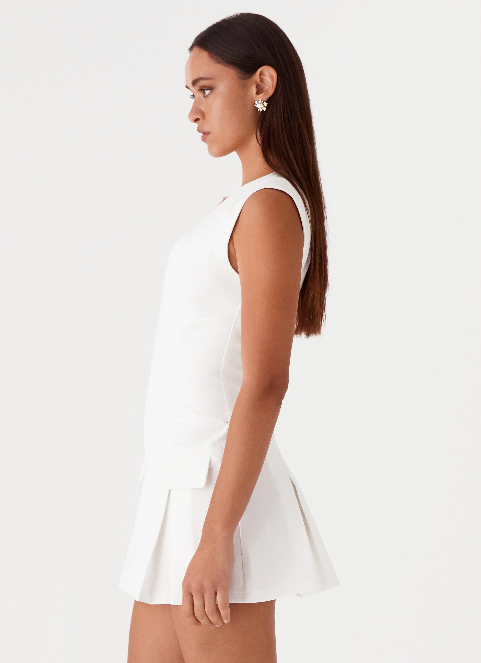 High Street Chic Wardrobe Hero Cassia Mini Dress - White