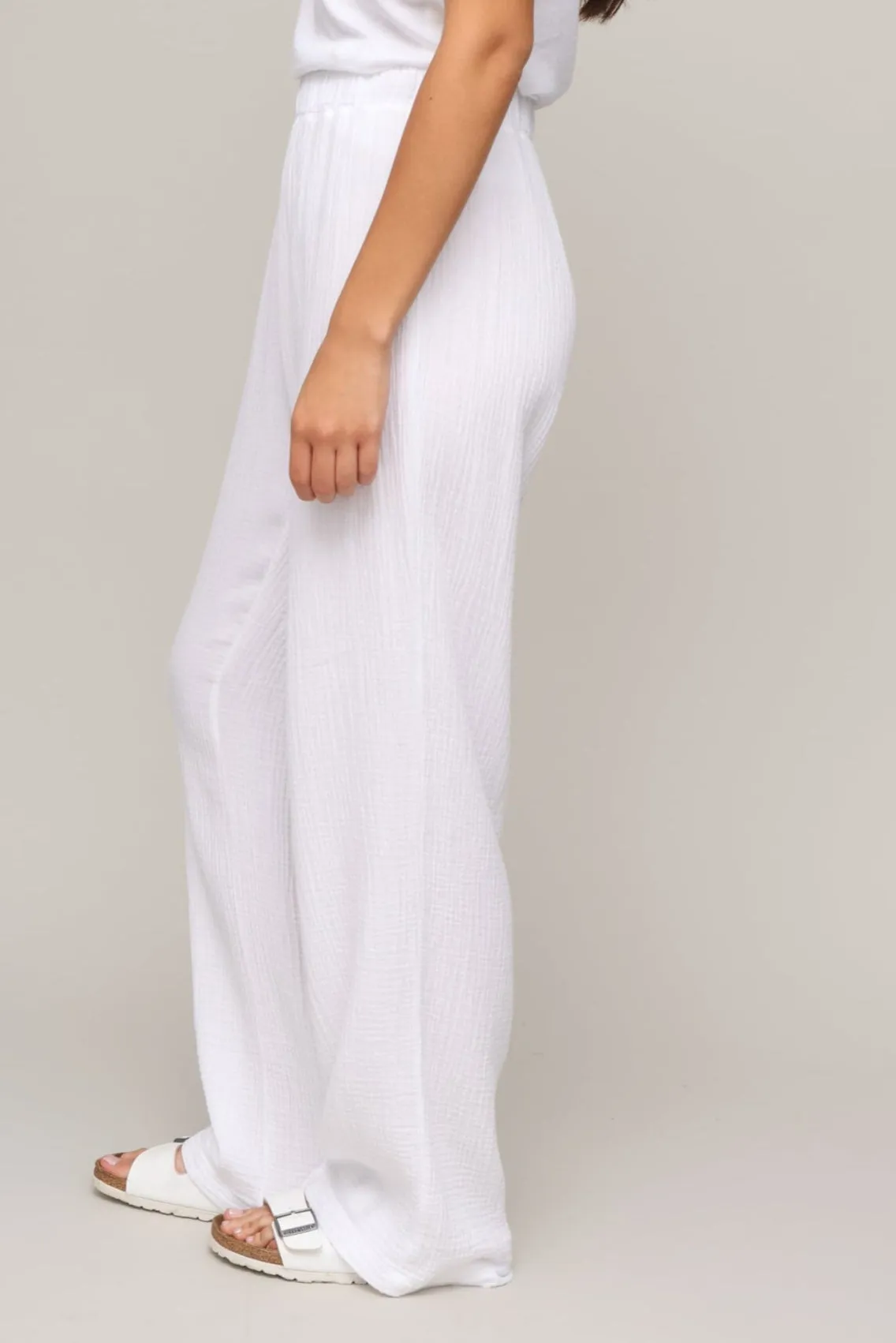 Adjustable Drawcord Chill Mode Cassidy Gauze Full Length Pant