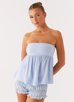 Cassie Tube Top - Blue Anti Odor Treatment