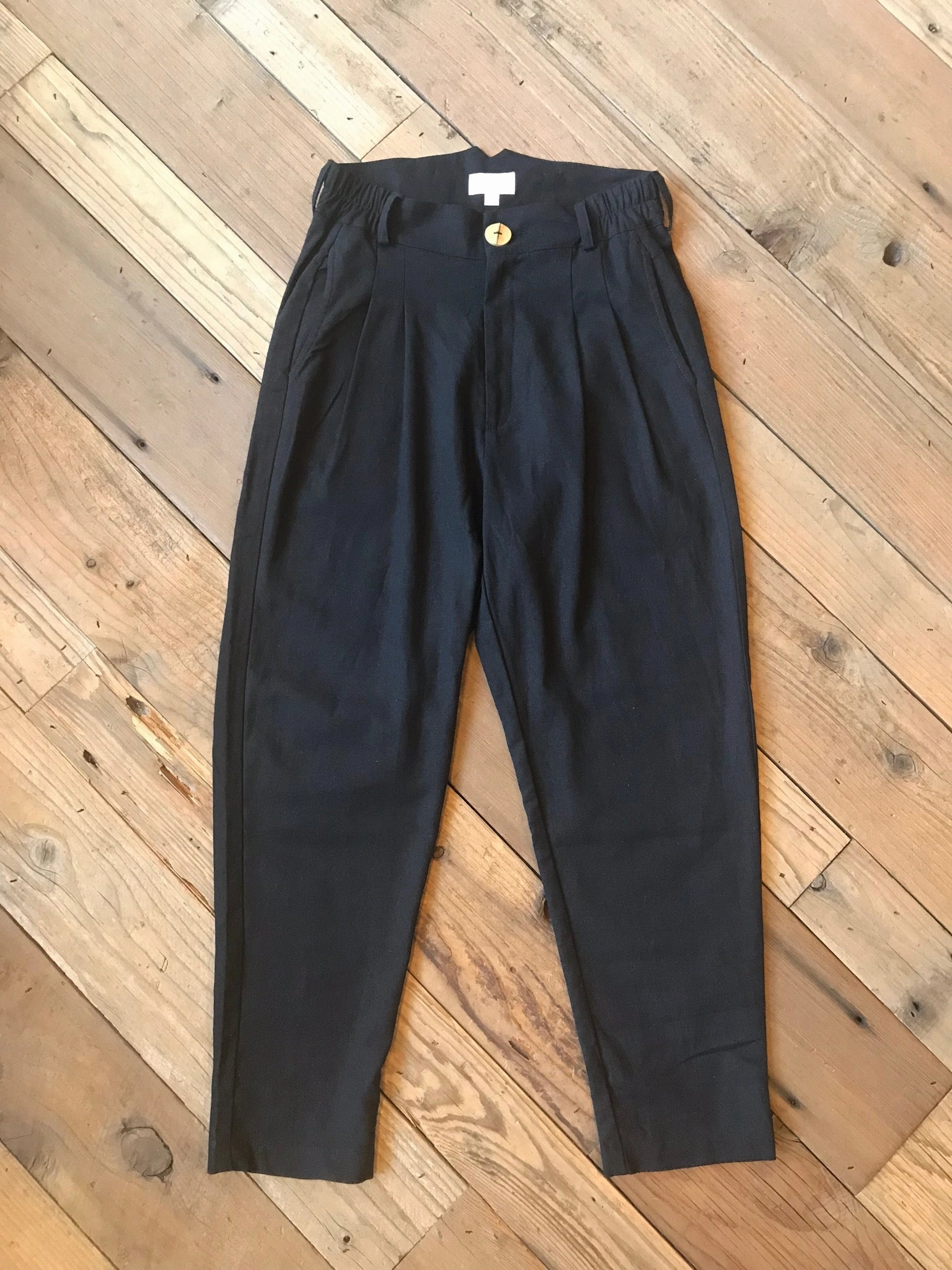 Perfect Pant in Black Linen Hygienic Coating Flex Fit Design