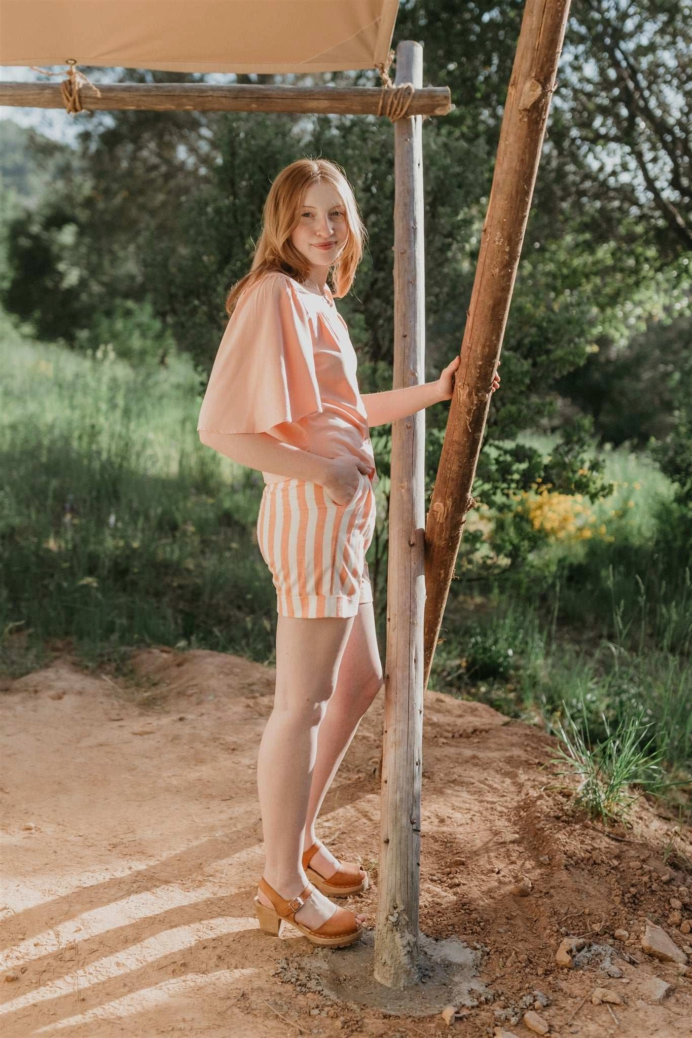 Quick Drying Perfect Shorts in Pink Stripe