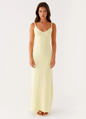 Vibrant Hue Perfect for Layering Anastasia Maxi Dress - Yellow
