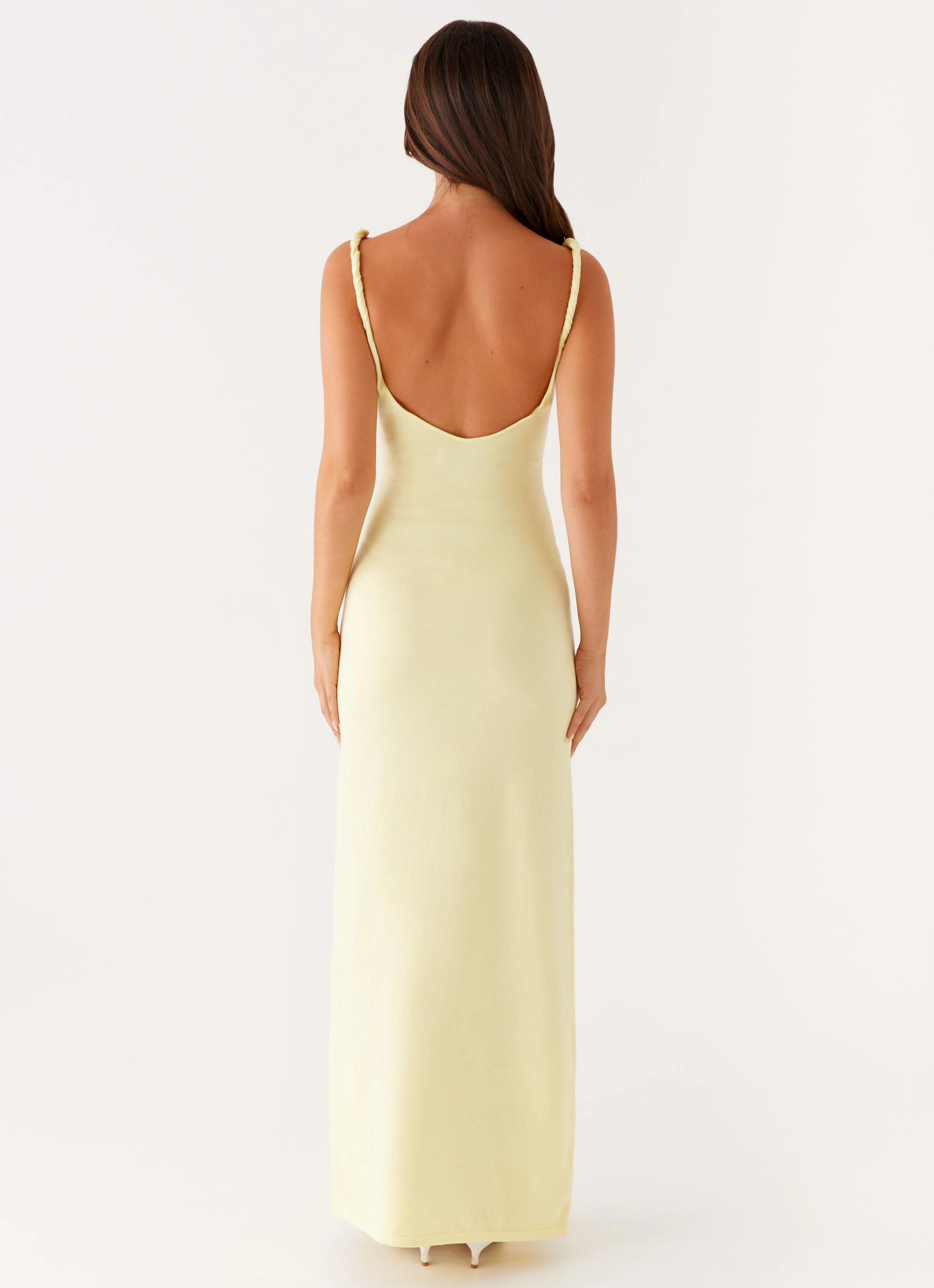 Anastasia Maxi Dress - Yellow NonChafeSeams Waist-Cinching