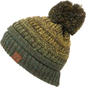 C.C Unisex Ribbed Confetti Knit Beanie (HAT-33)