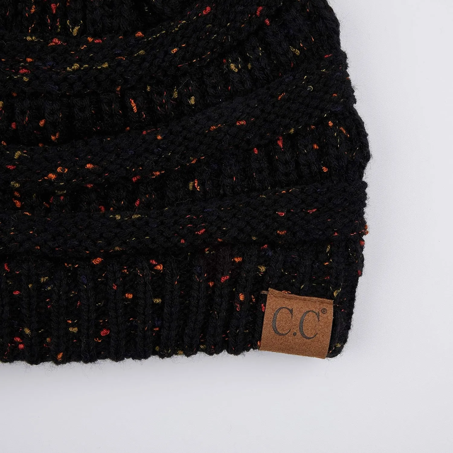 C.C Unisex Ribbed Confetti Knit Beanie (HAT-33)