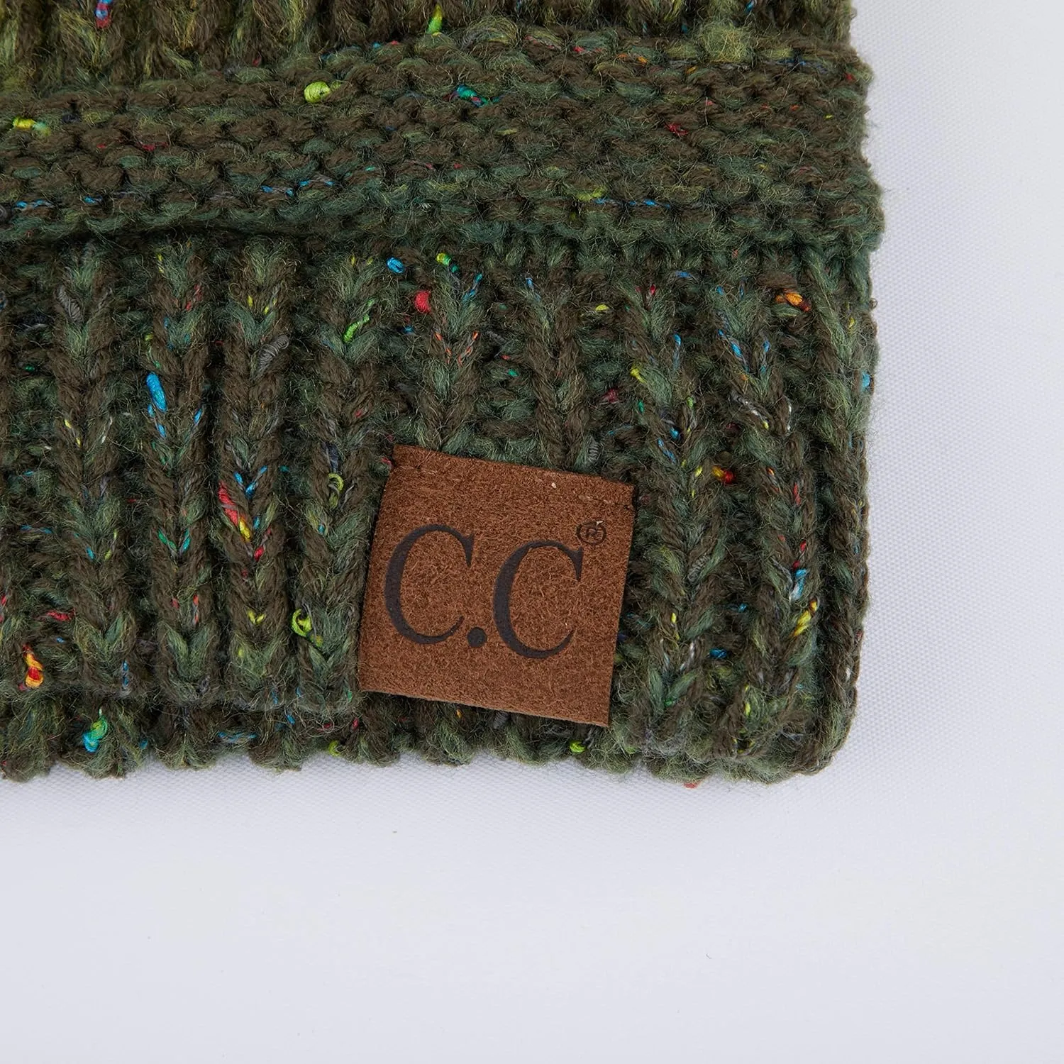 C.C Unisex Ribbed Confetti Knit Beanie (HAT-33)