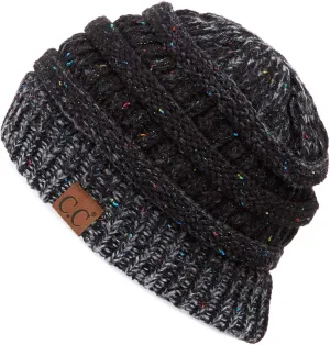 C.C Unisex Ribbed Confetti Knit Beanie (HAT-33)