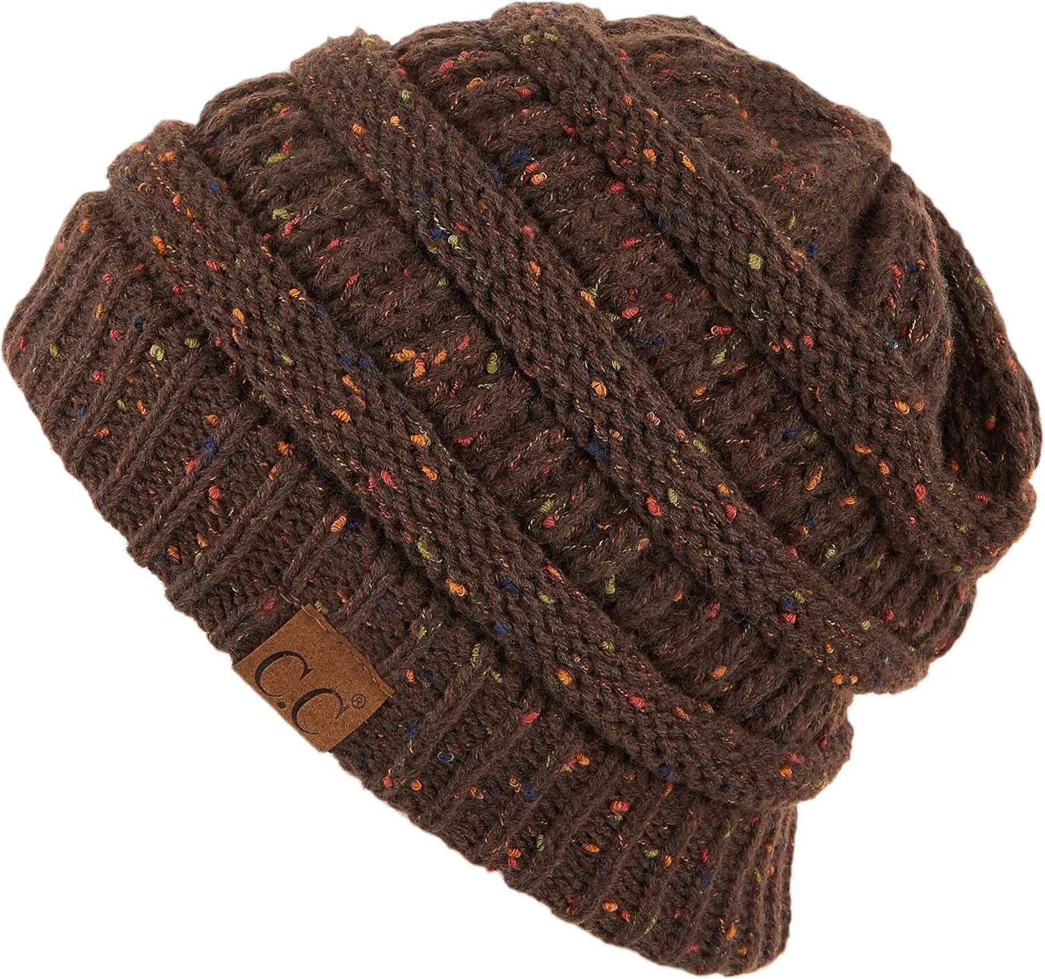 C.C Unisex Ribbed Confetti Knit Beanie (HAT-33)