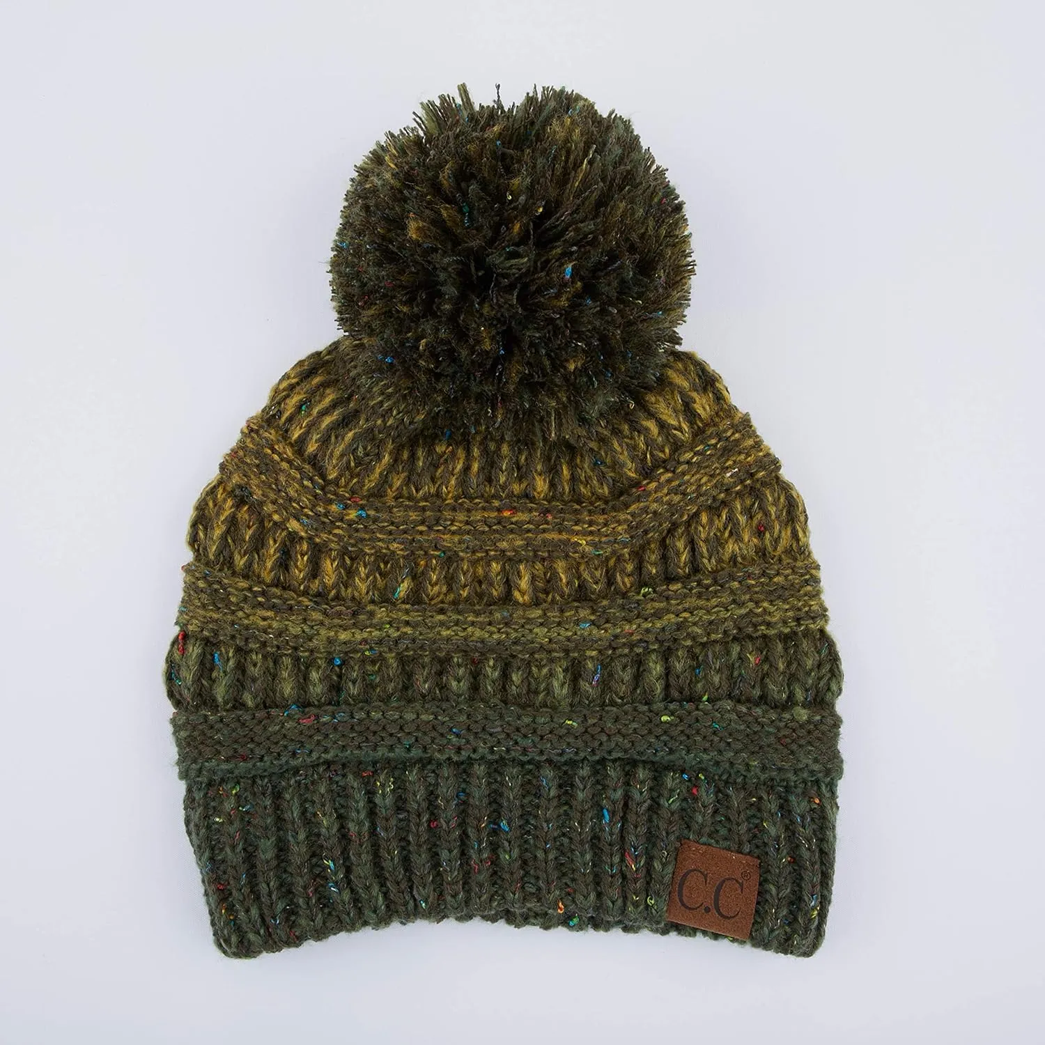 C.C Unisex Ribbed Confetti Knit Beanie (HAT-33)