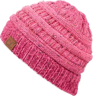 C.C Unisex Ribbed Confetti Knit Beanie (HAT-33)