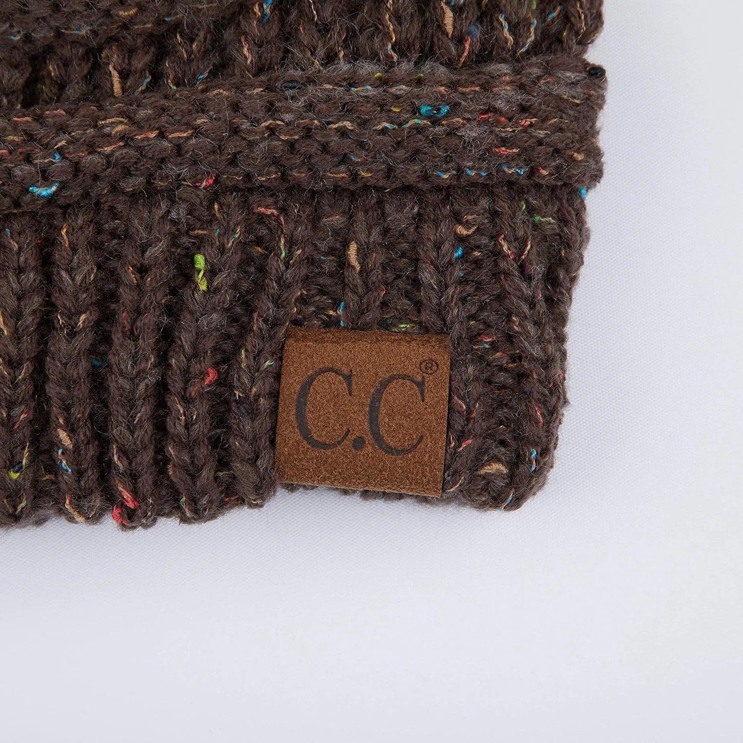 C.C Unisex Ribbed Confetti Knit Beanie (HAT-33)