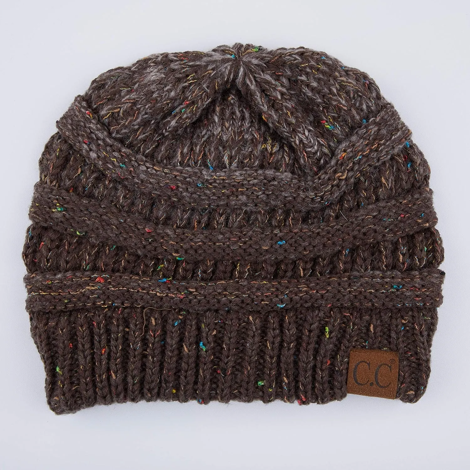 C.C Unisex Ribbed Confetti Knit Beanie (HAT-33)