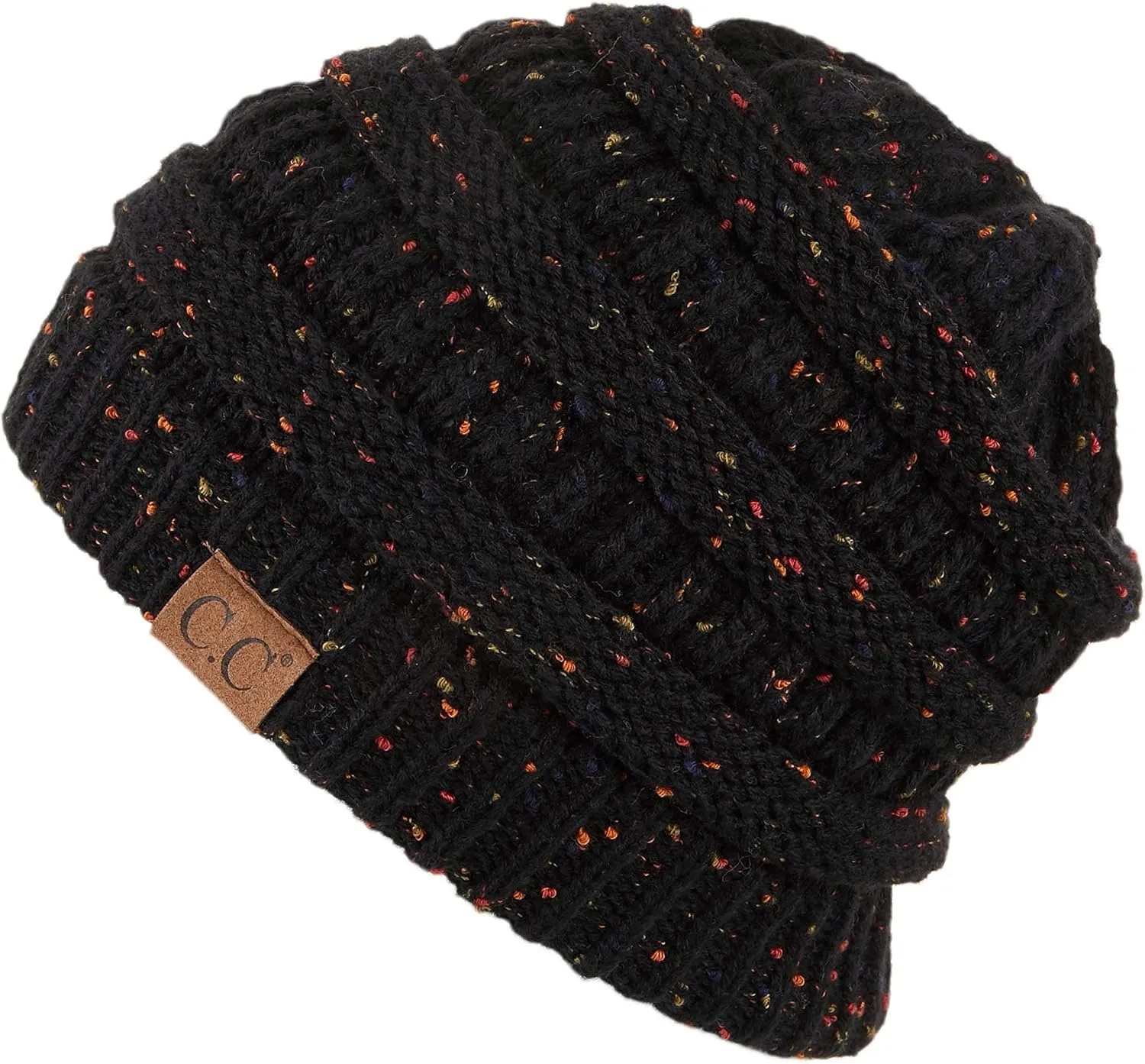 C.C Unisex Ribbed Confetti Knit Beanie (HAT-33)