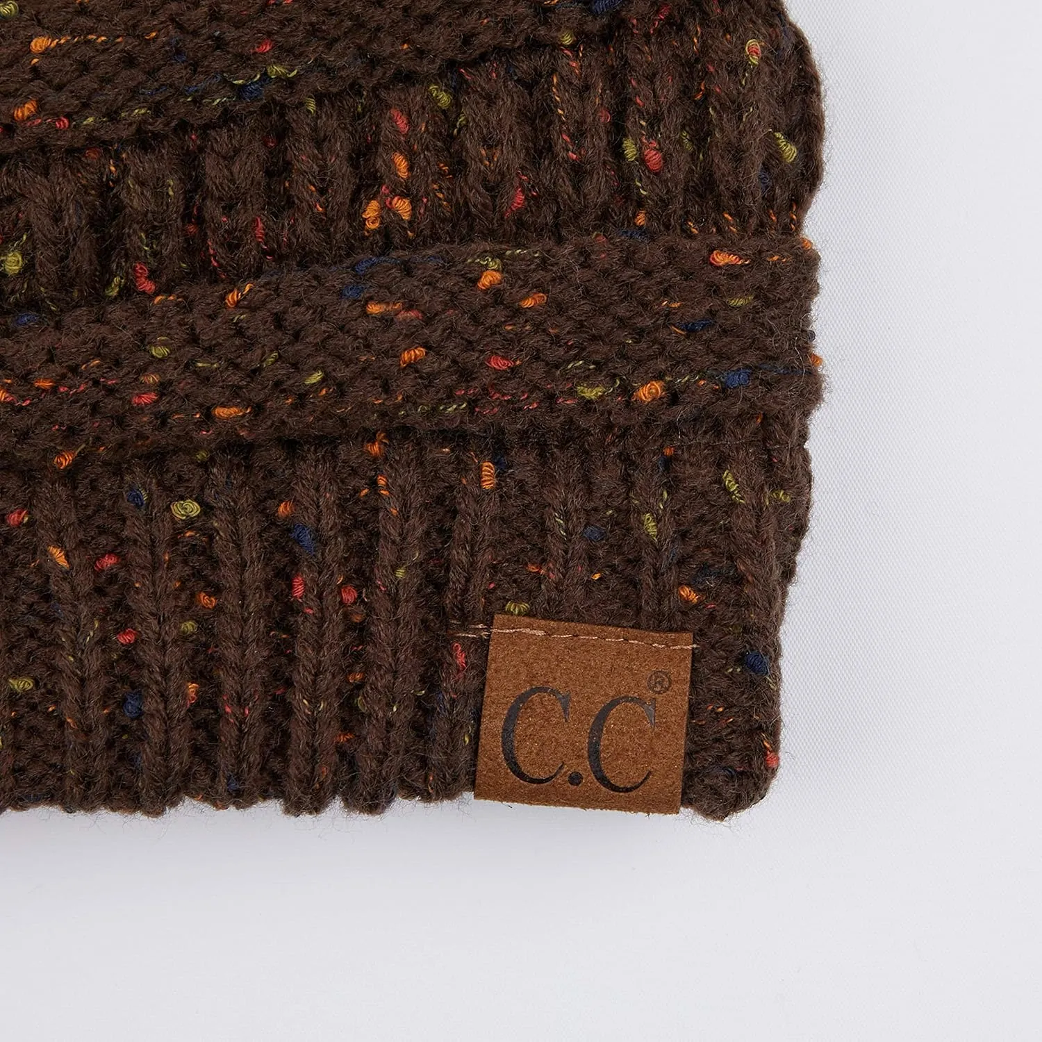 C.C Unisex Ribbed Confetti Knit Beanie (HAT-33)