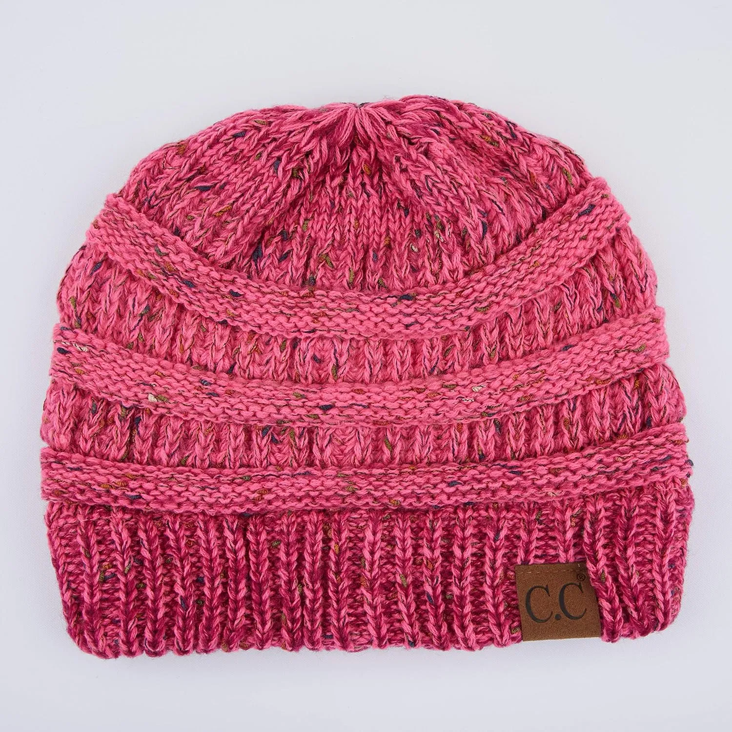 C.C Unisex Ribbed Confetti Knit Beanie (HAT-33)