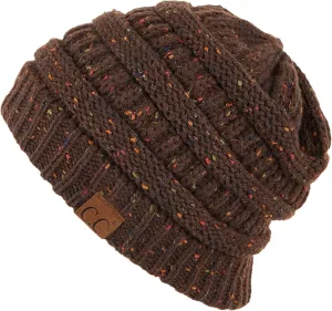 C.C Unisex Ribbed Confetti Knit Beanie (HAT-33)