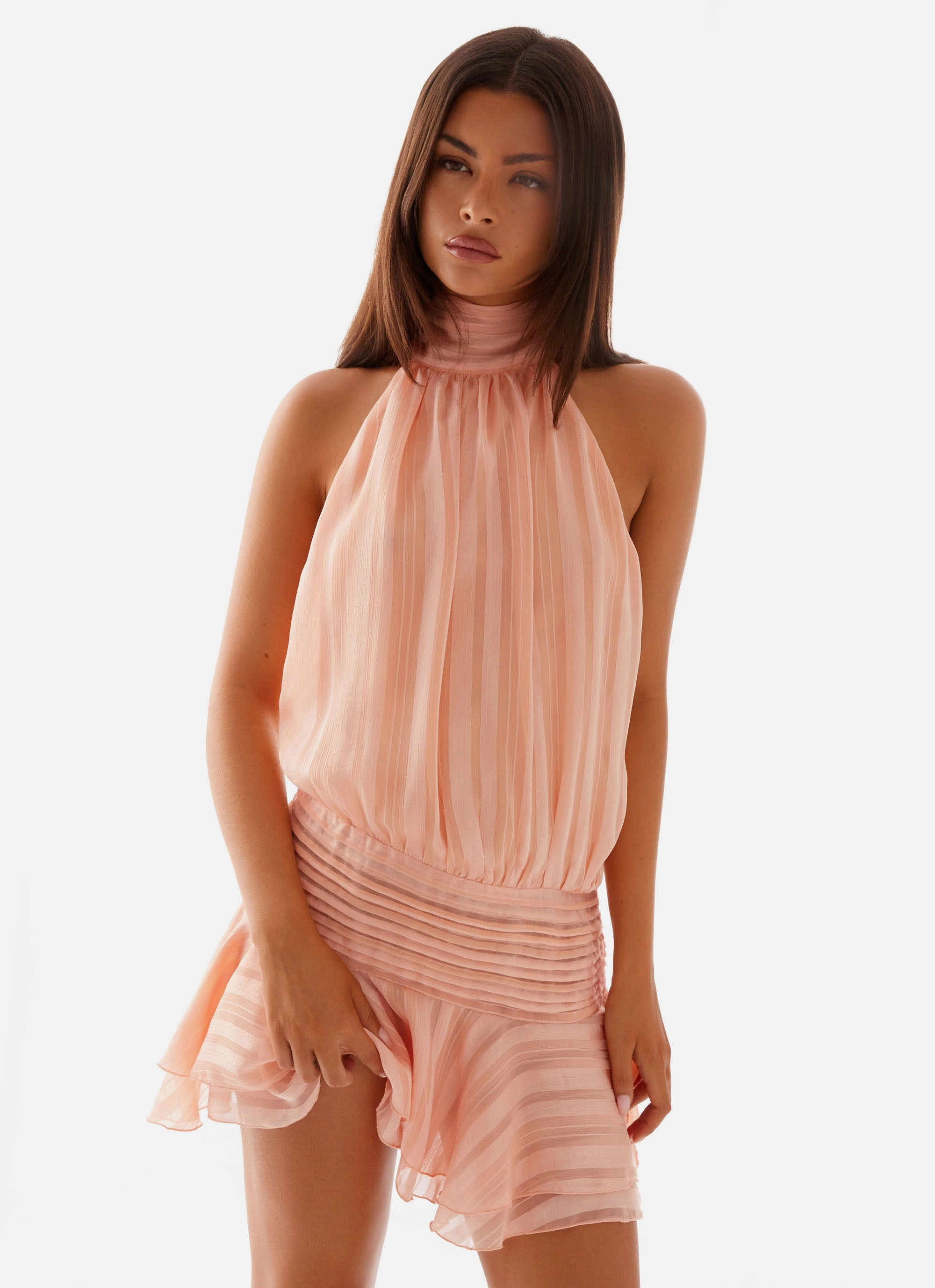 Willow Chiffon Mini Dress - Orange Collector??s Item Statement Fashion