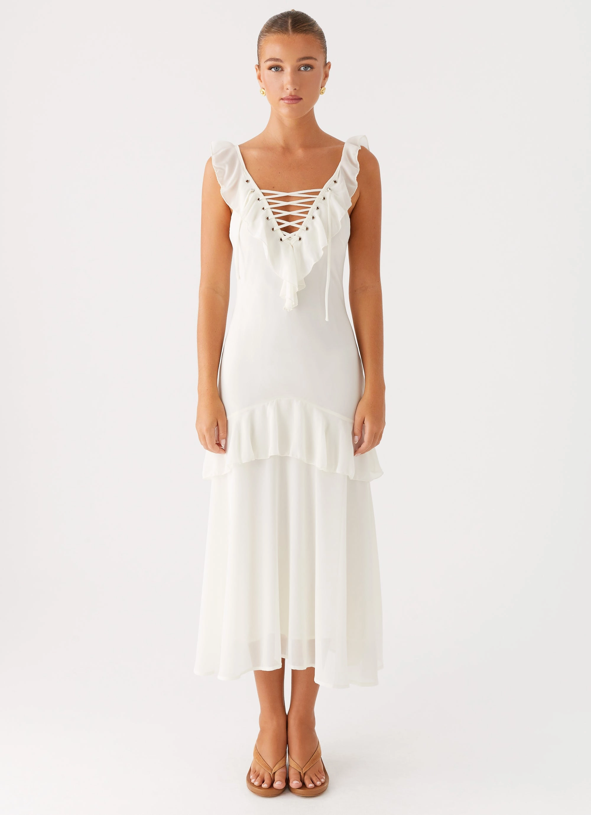 Celie Midi Dress - Ivory Perfect Style